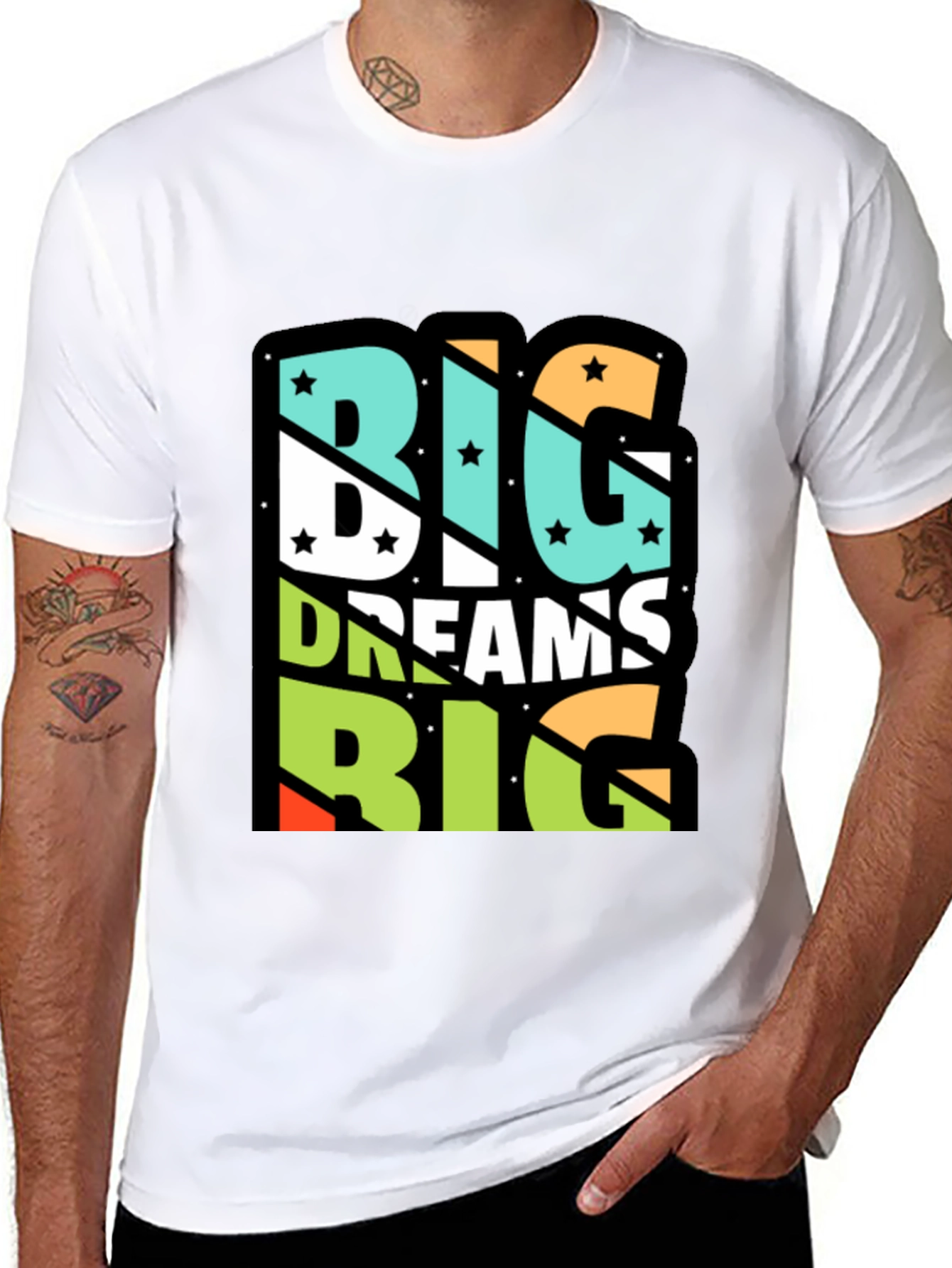 Big Dreams Graphic Tee - Unisex Black Cotton T-Shirt