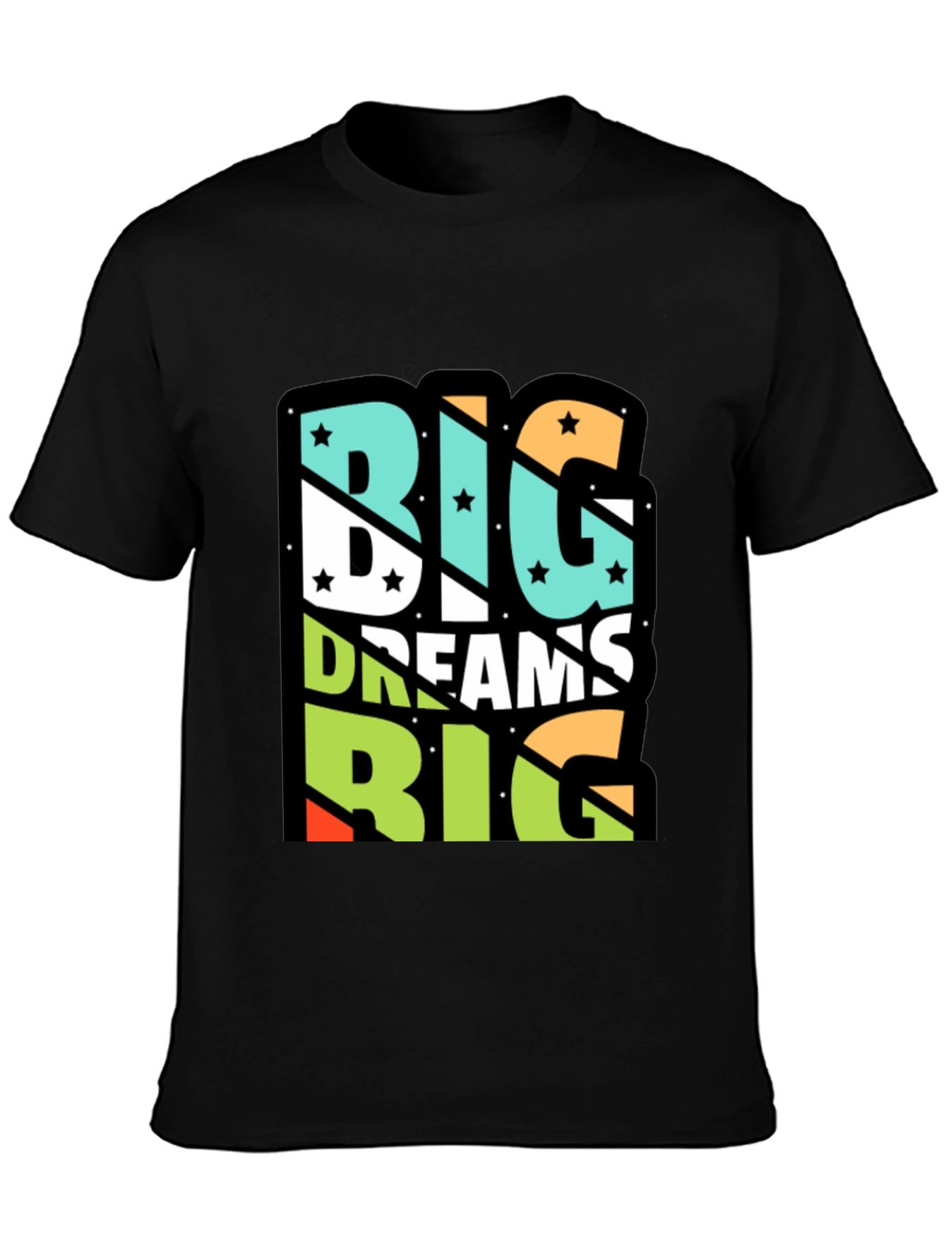 Big Dreams Graphic Tee - Unisex Black Cotton T-Shirt