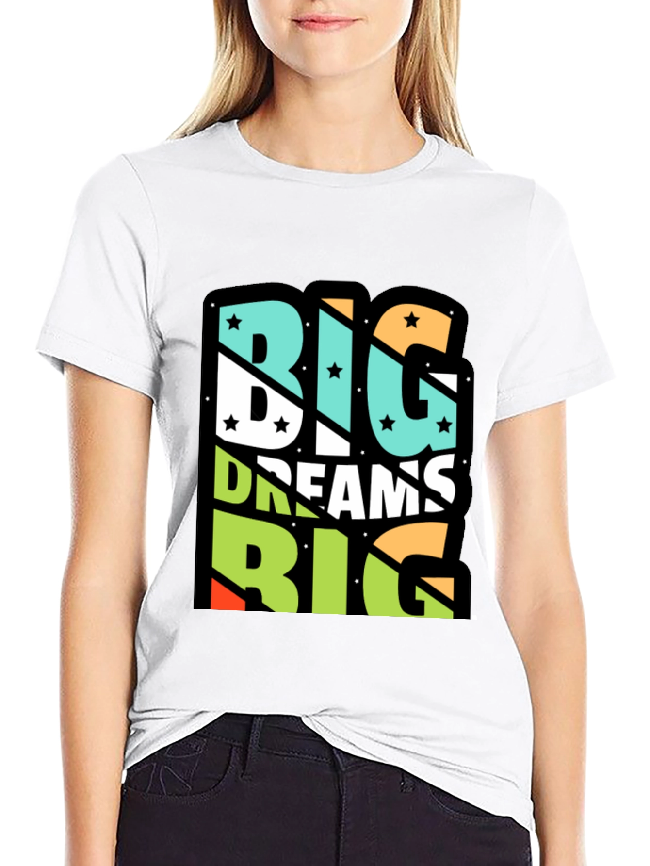 Big Dreams Graphic Tee - Unisex Black Cotton T-Shirt