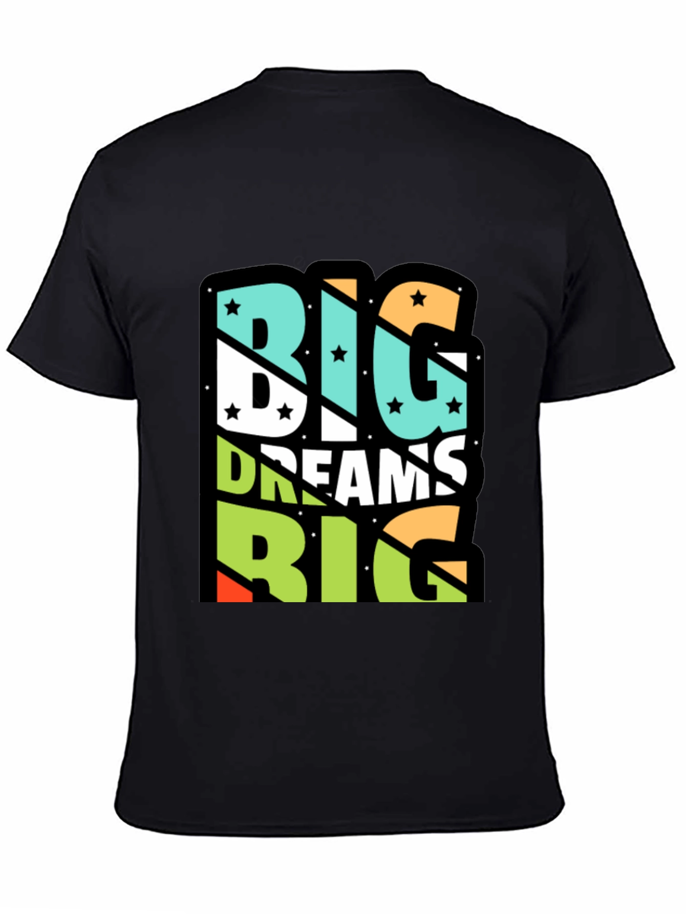Big Dreams Graphic Tee - Unisex Black Cotton T-Shirt