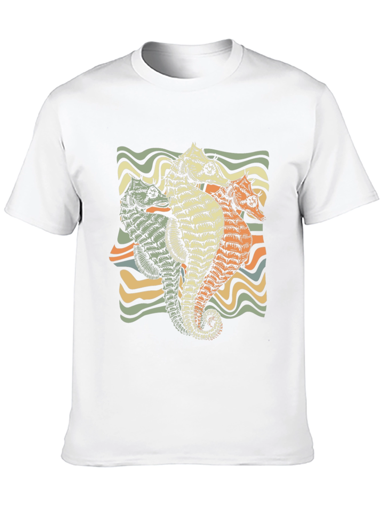 Retro Seahorse Graphic T-Shirt