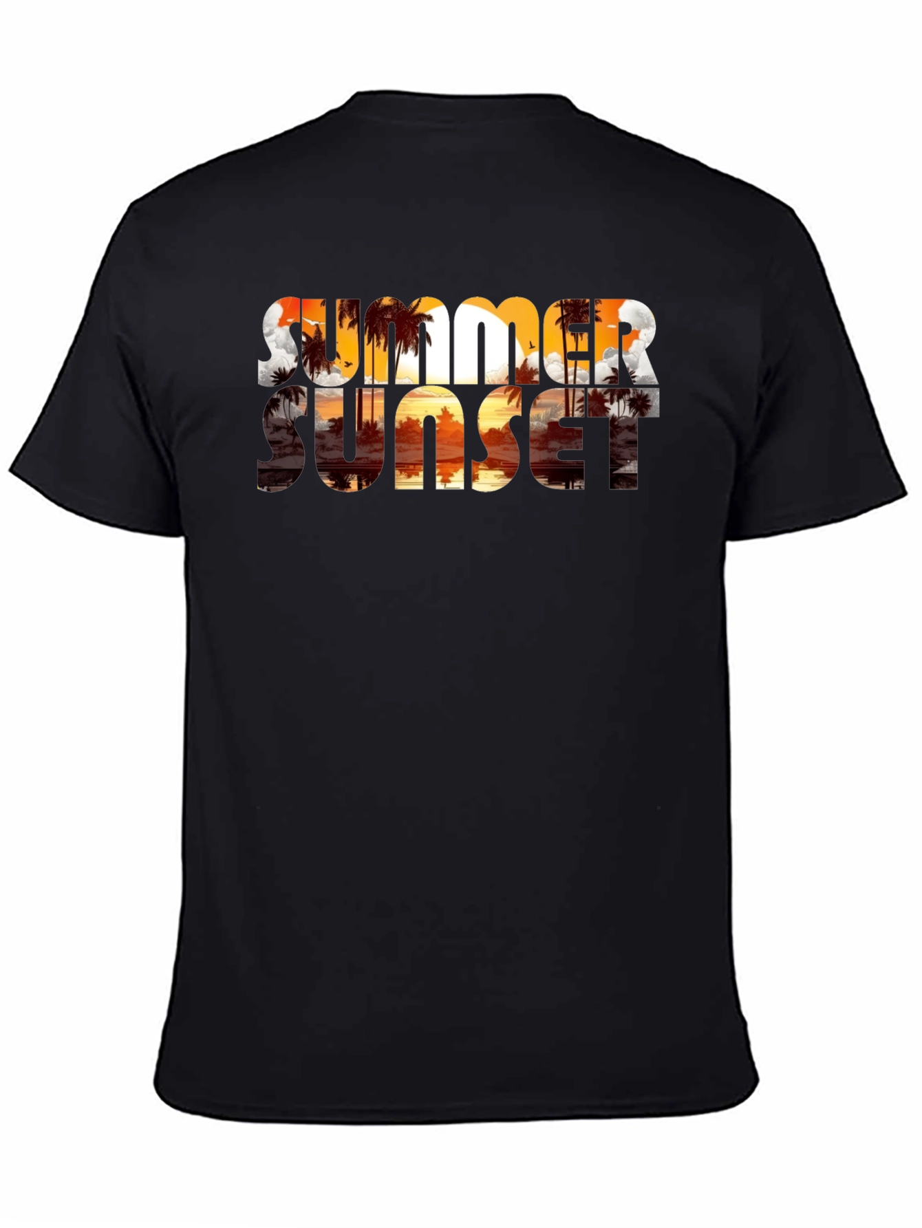 Summer Sunset Graphic Tee - Tropical Beach Vibe