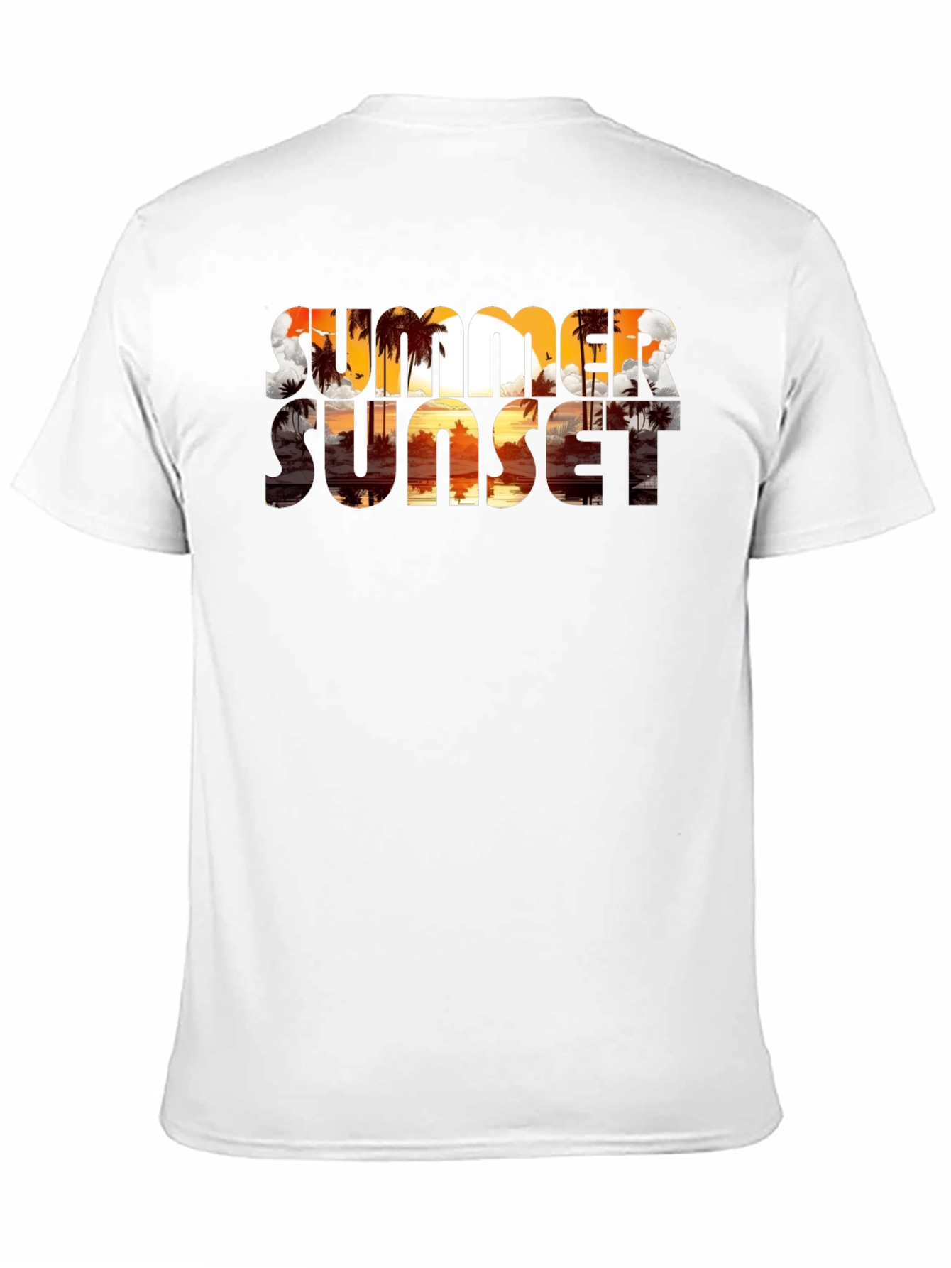 Summer Sunset Graphic Tee - Tropical Beach Vibe