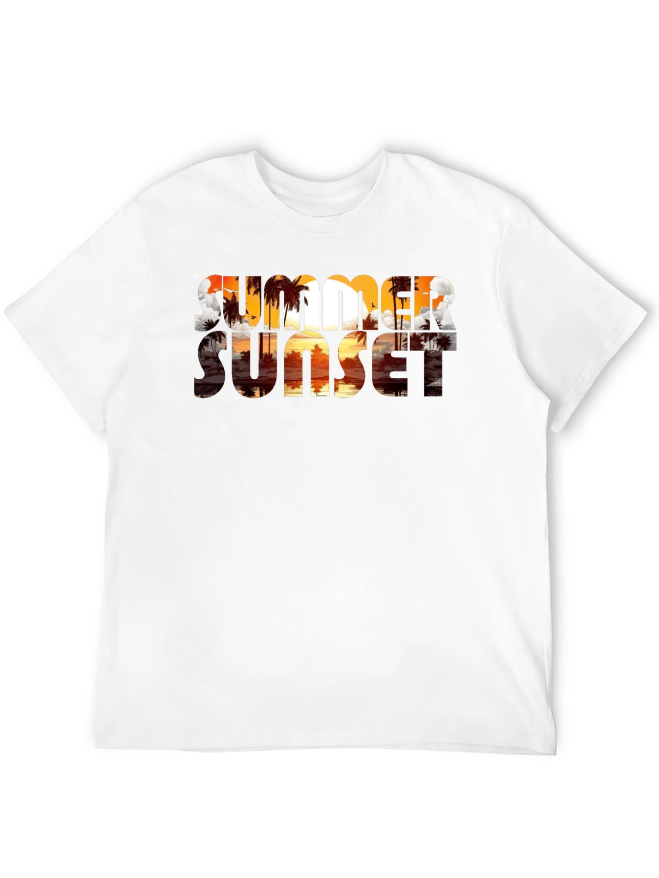 Summer Sunset Graphic Tee - Tropical Beach Vibe