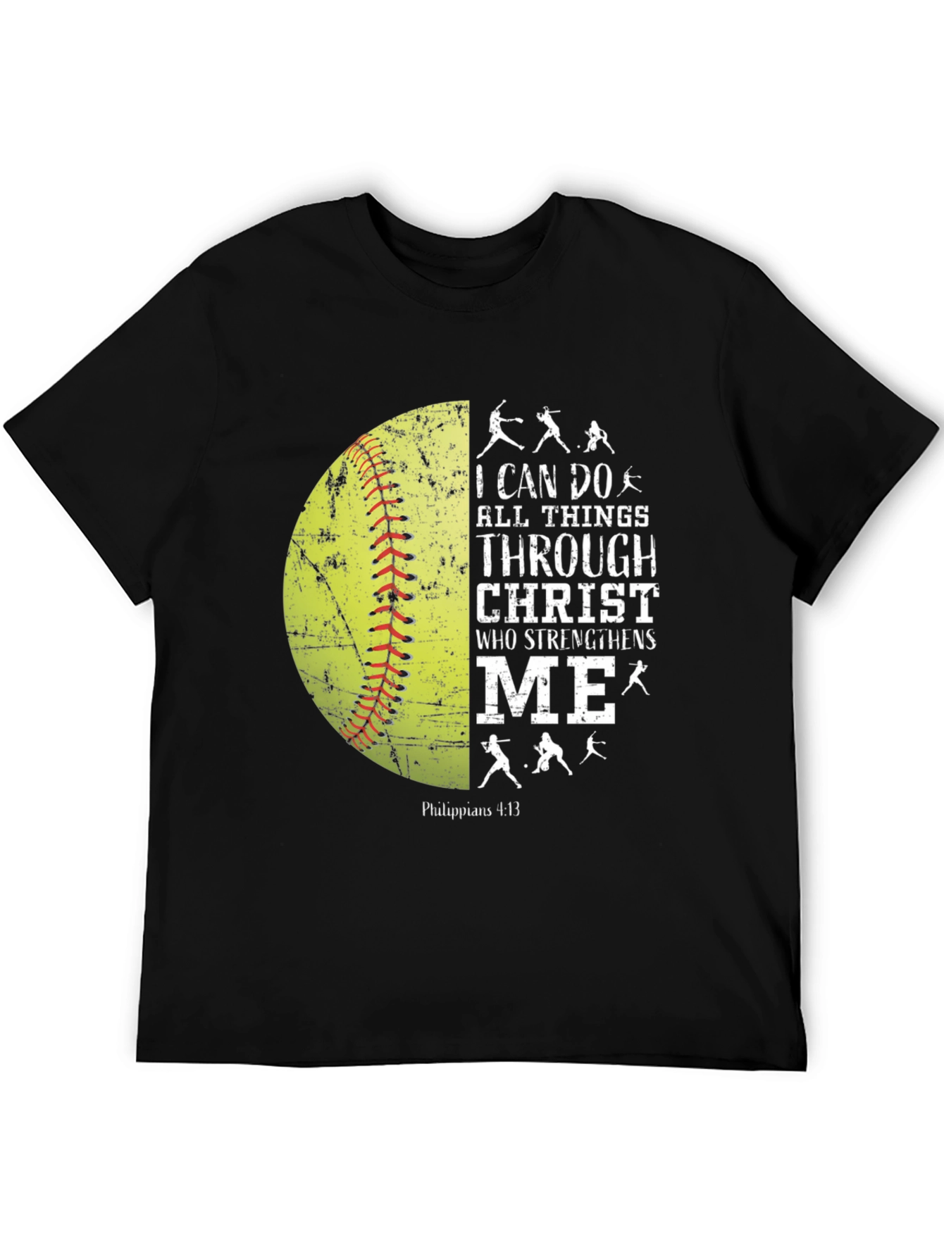 Christian Softball T-Shirt - I Can Do All Things