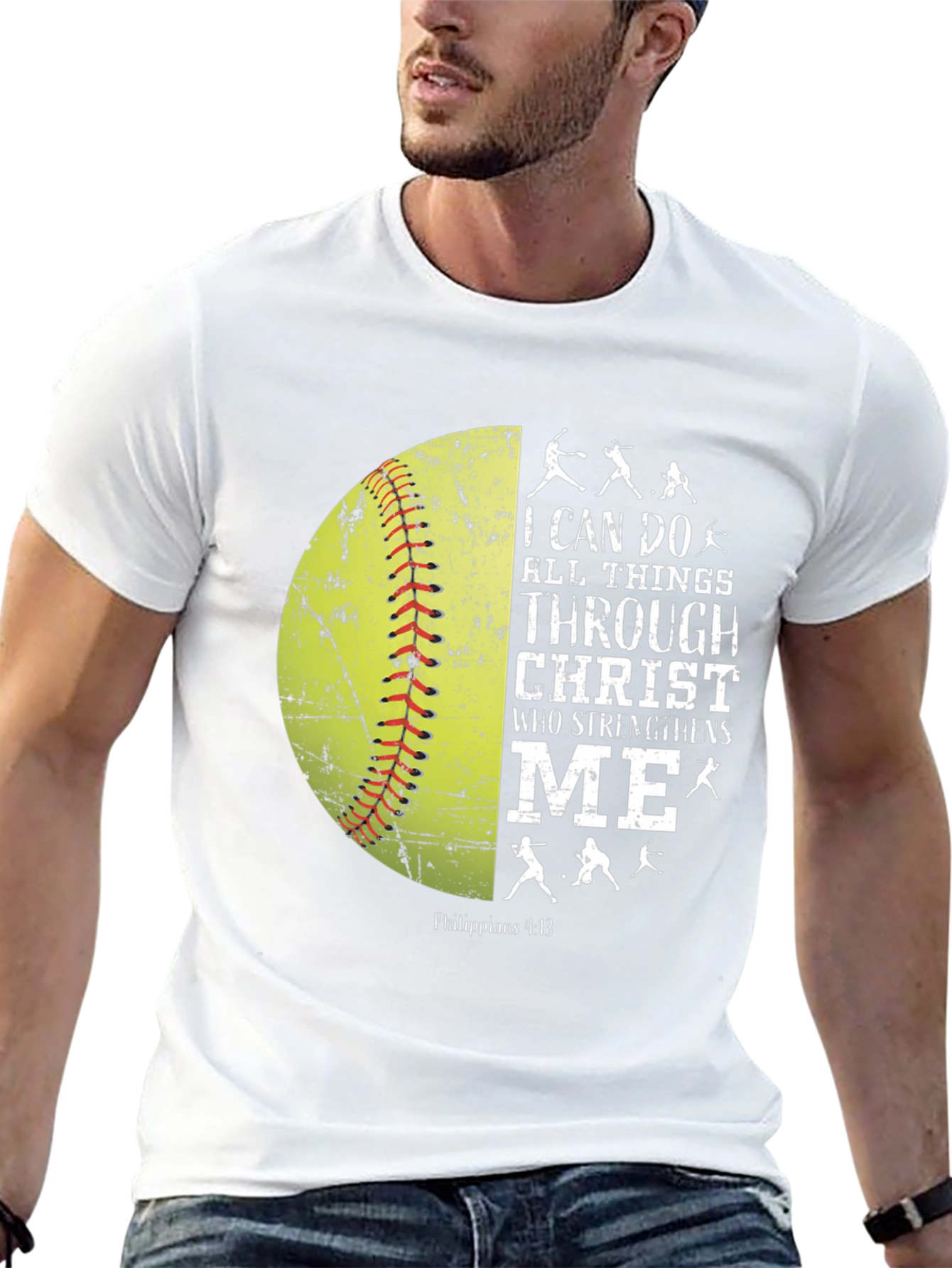 Christian Softball T-Shirt - I Can Do All Things