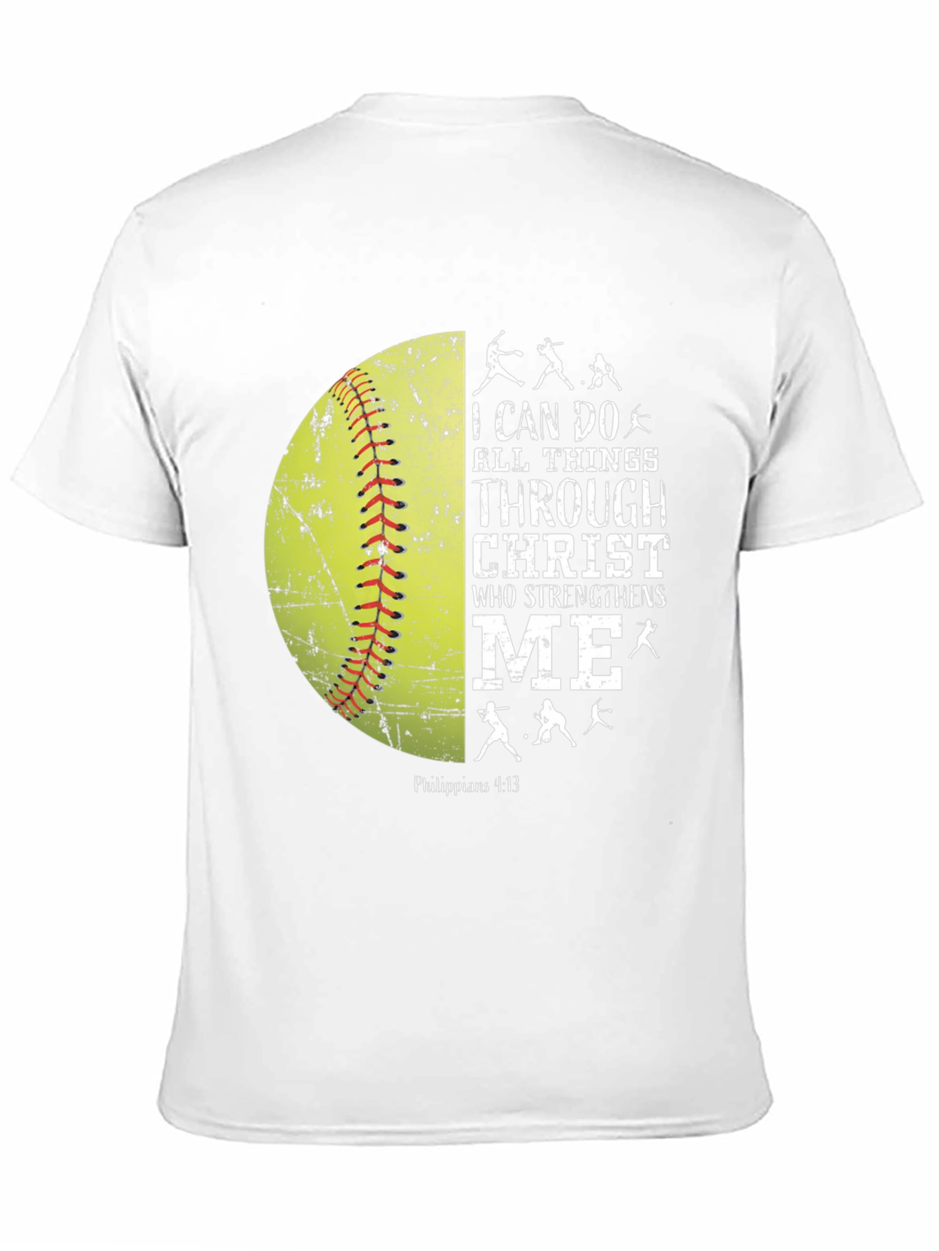 Christian Softball T-Shirt - I Can Do All Things