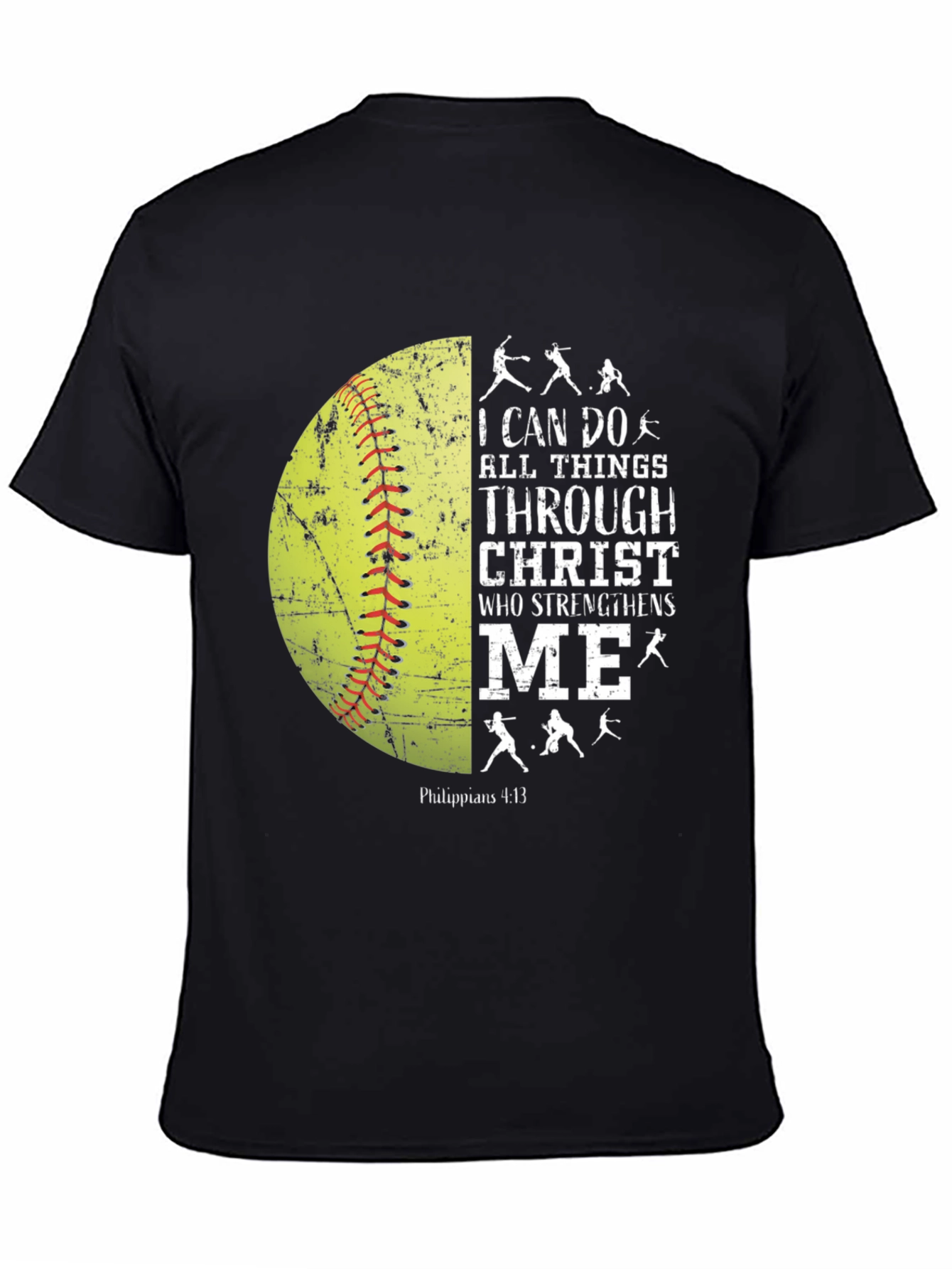 Christian Softball T-Shirt - I Can Do All Things