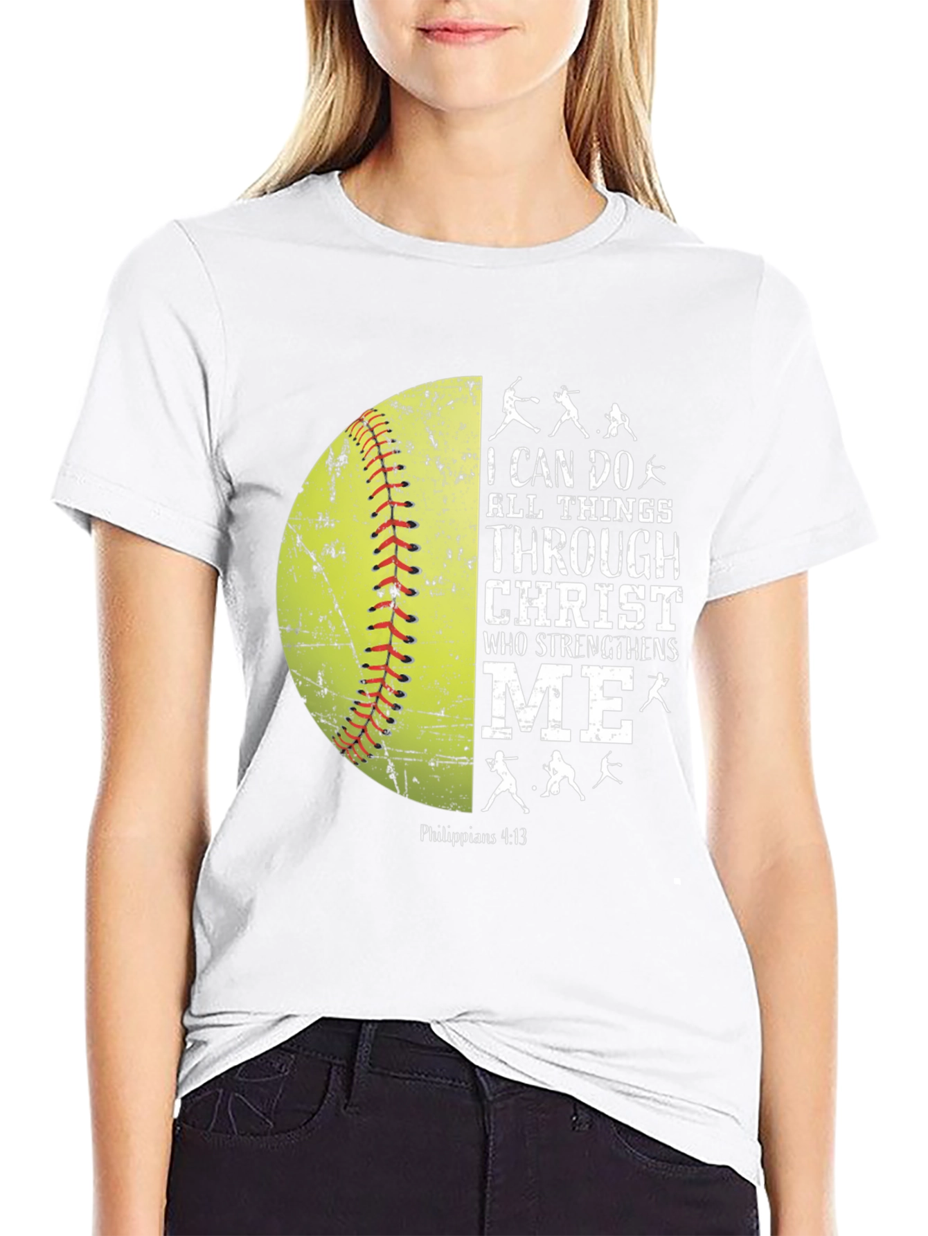 Christian Softball T-Shirt - I Can Do All Things