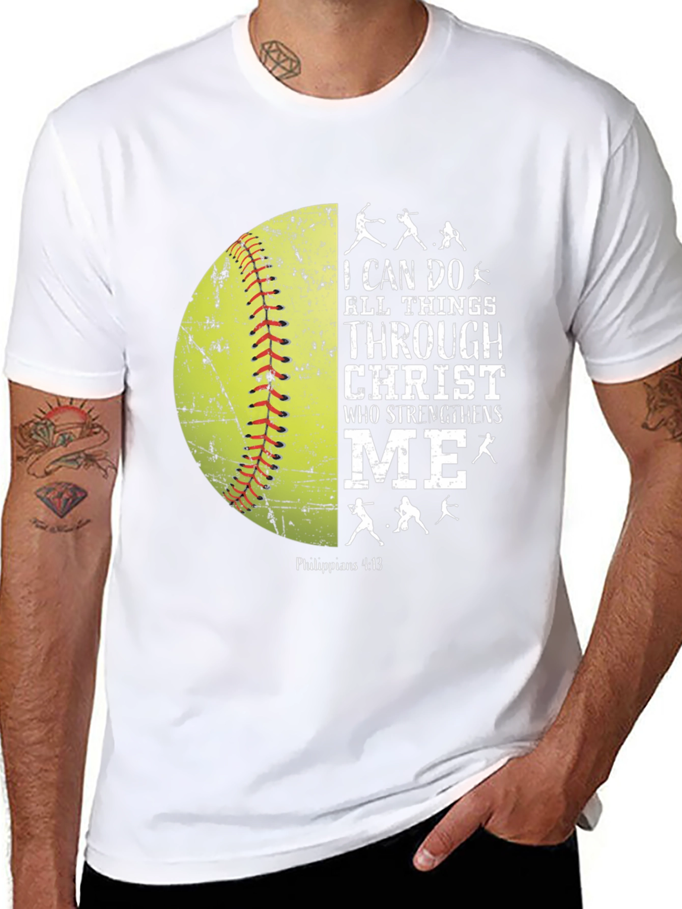 Christian Softball T-Shirt - I Can Do All Things