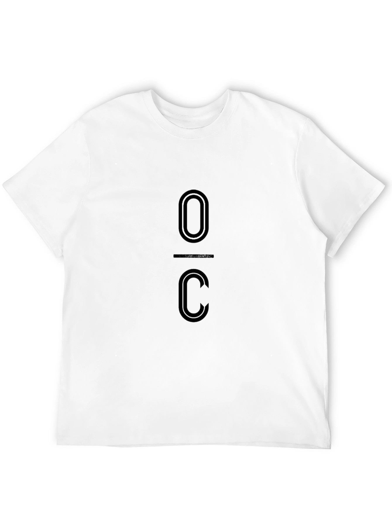 Minimalist O/C Black T-Shirt - Modern Design