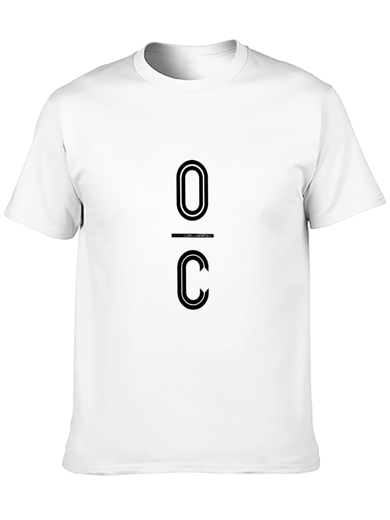 Minimalist O/C Black T-Shirt - Modern Design