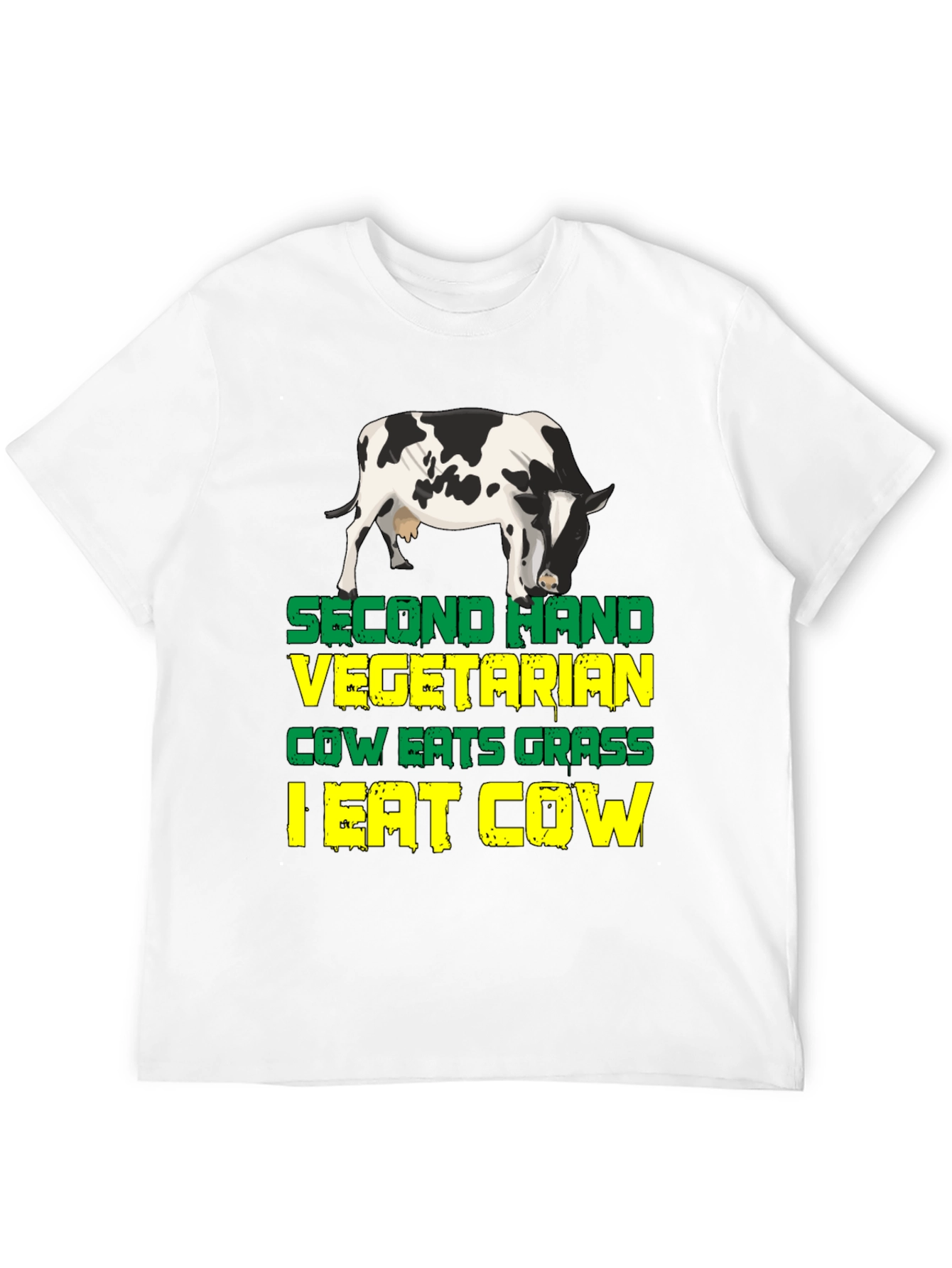 Second Hand Vegetarian Funny Graphic T-Shirt