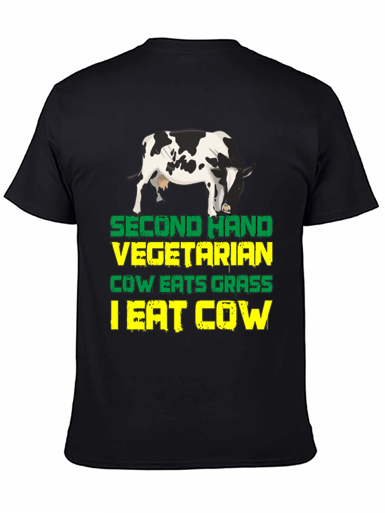 Second Hand Vegetarian Funny Graphic T-Shirt