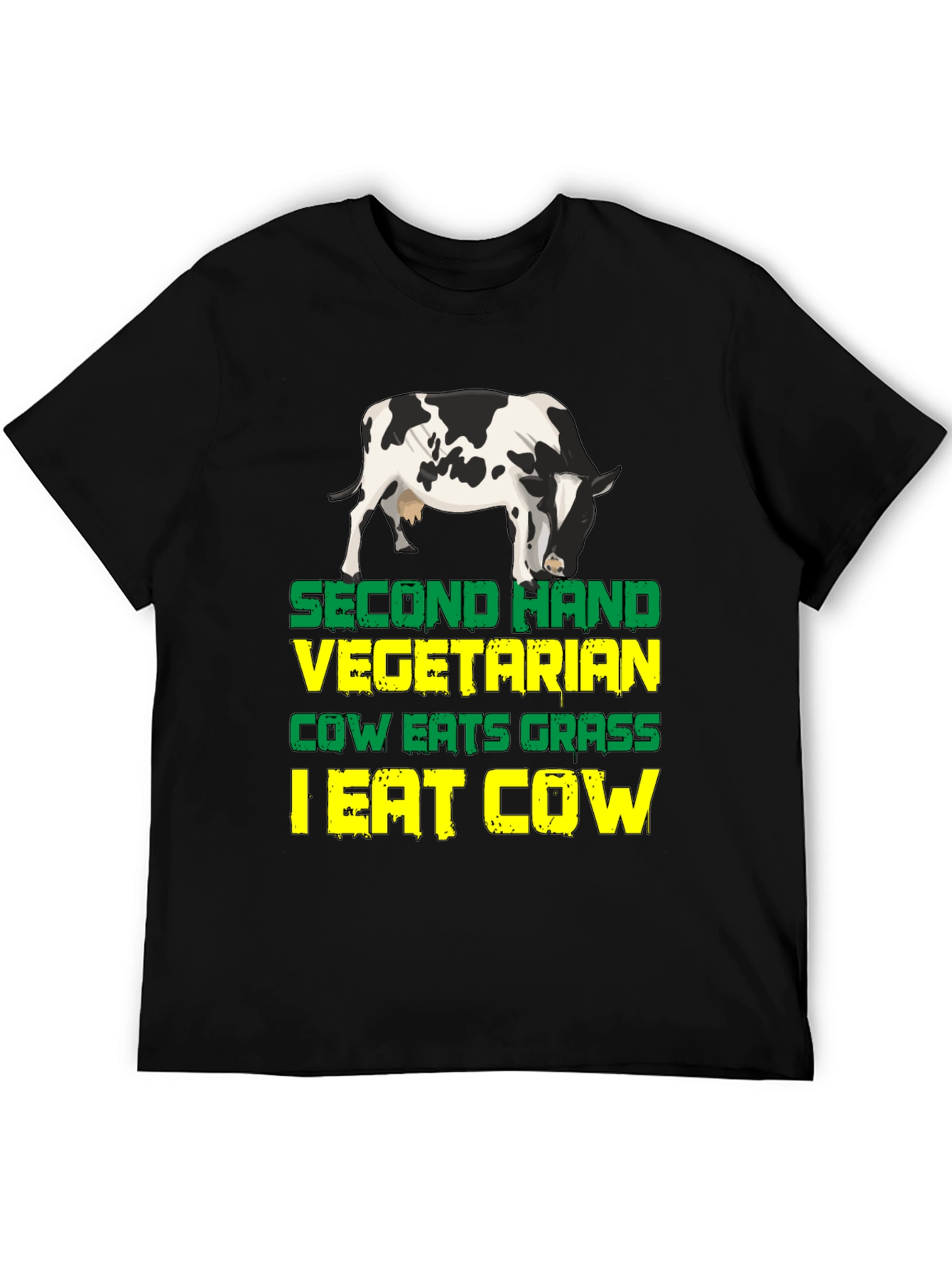 Second Hand Vegetarian Funny Graphic T-Shirt