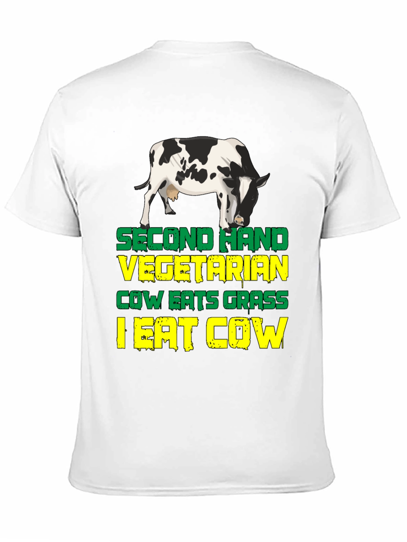 Second Hand Vegetarian Funny Graphic T-Shirt