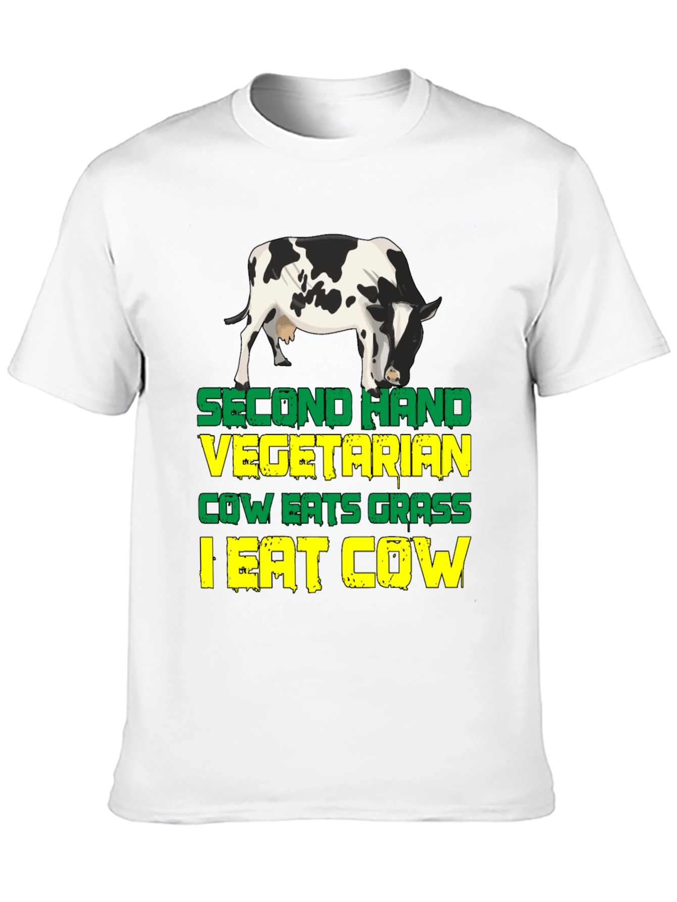 Second Hand Vegetarian Funny Graphic T-Shirt