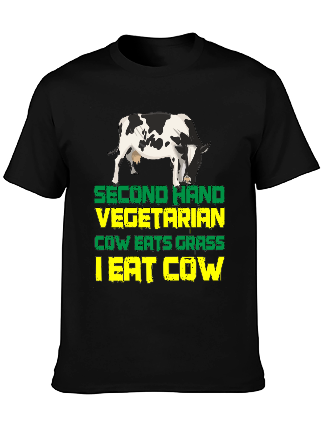 Second Hand Vegetarian Funny Graphic T-Shirt