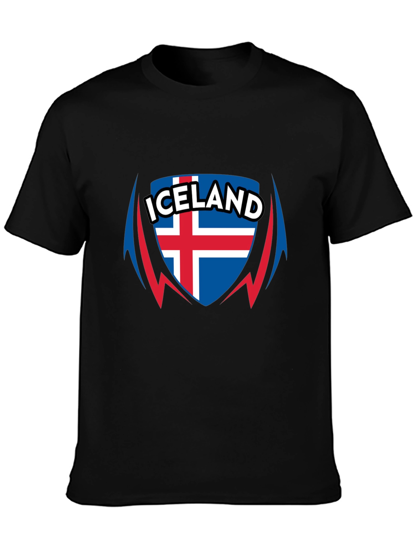 Iceland Flag Shield Graphic T-Shirt