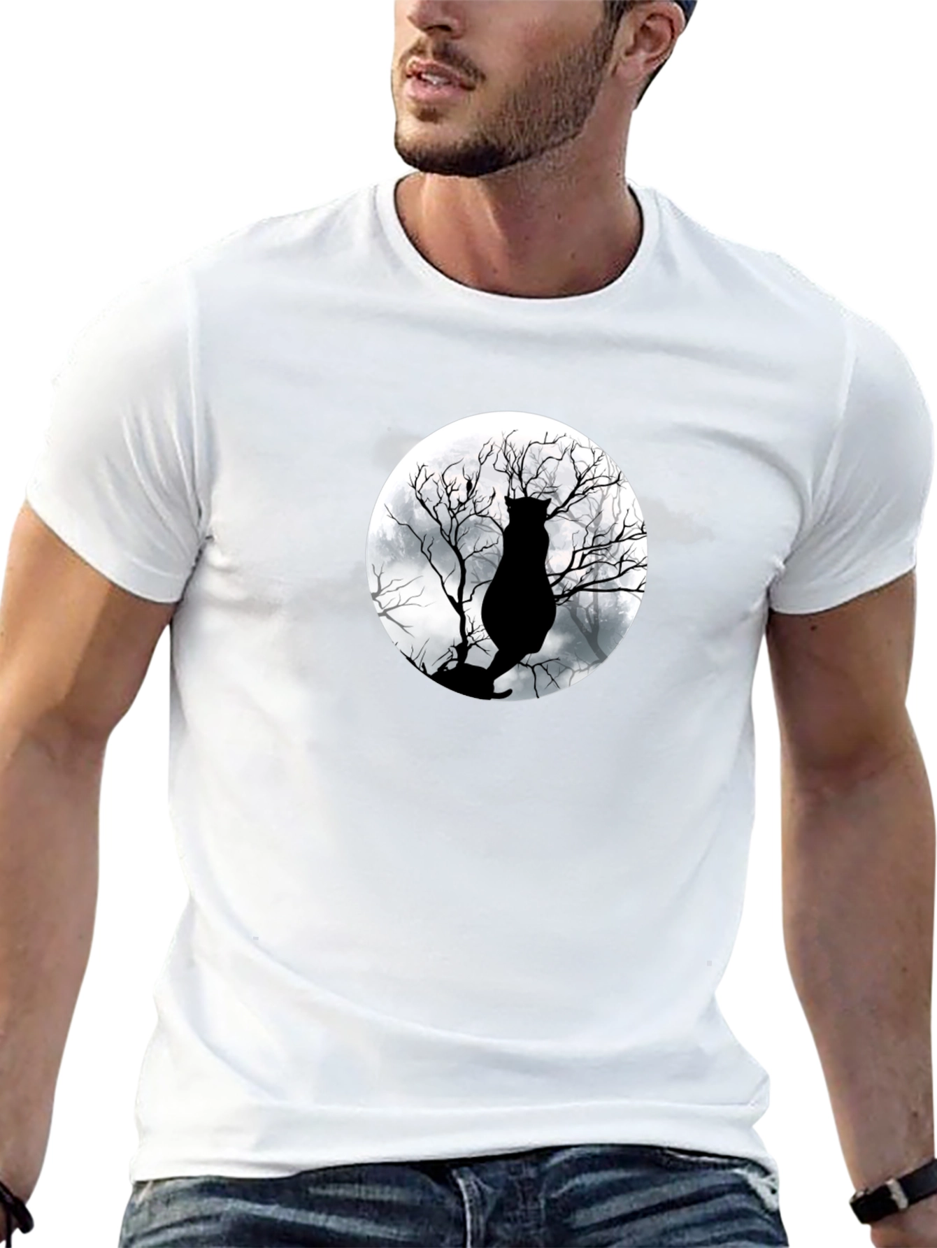 Black Cat Moon T-Shirt