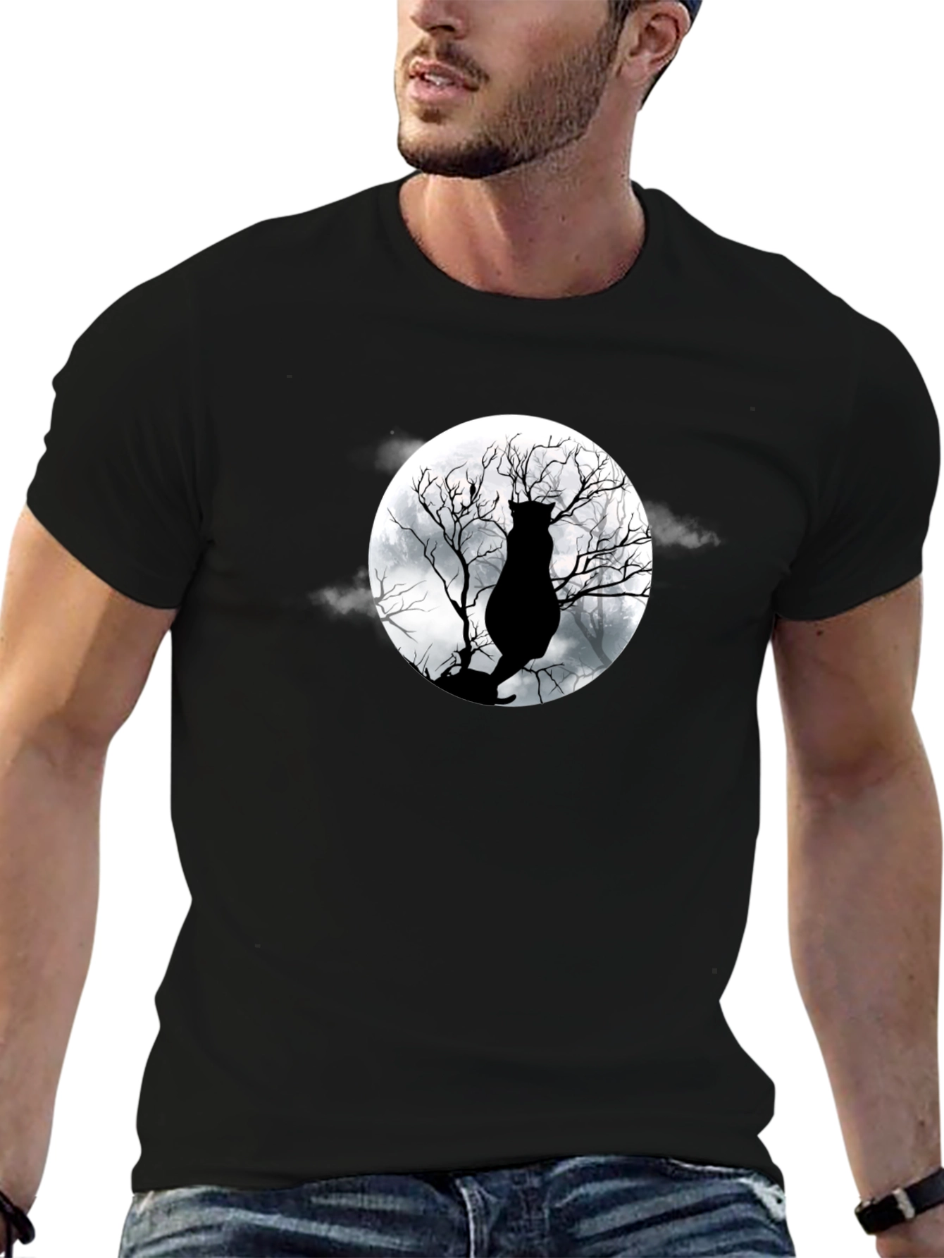 Black Cat Moon T-Shirt