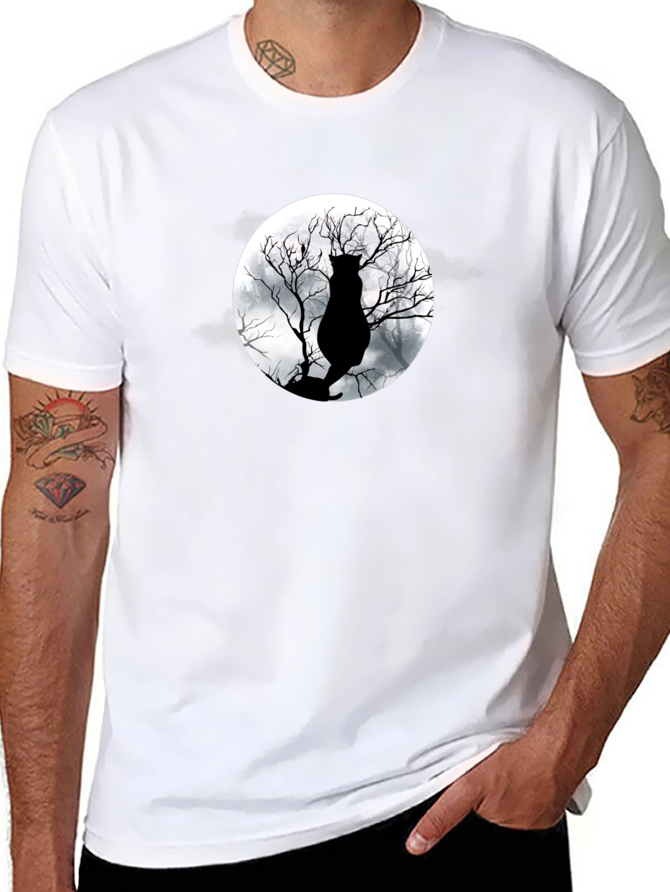 Black Cat Moon T-Shirt