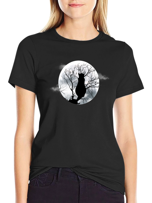Black Cat Moon T-Shirt