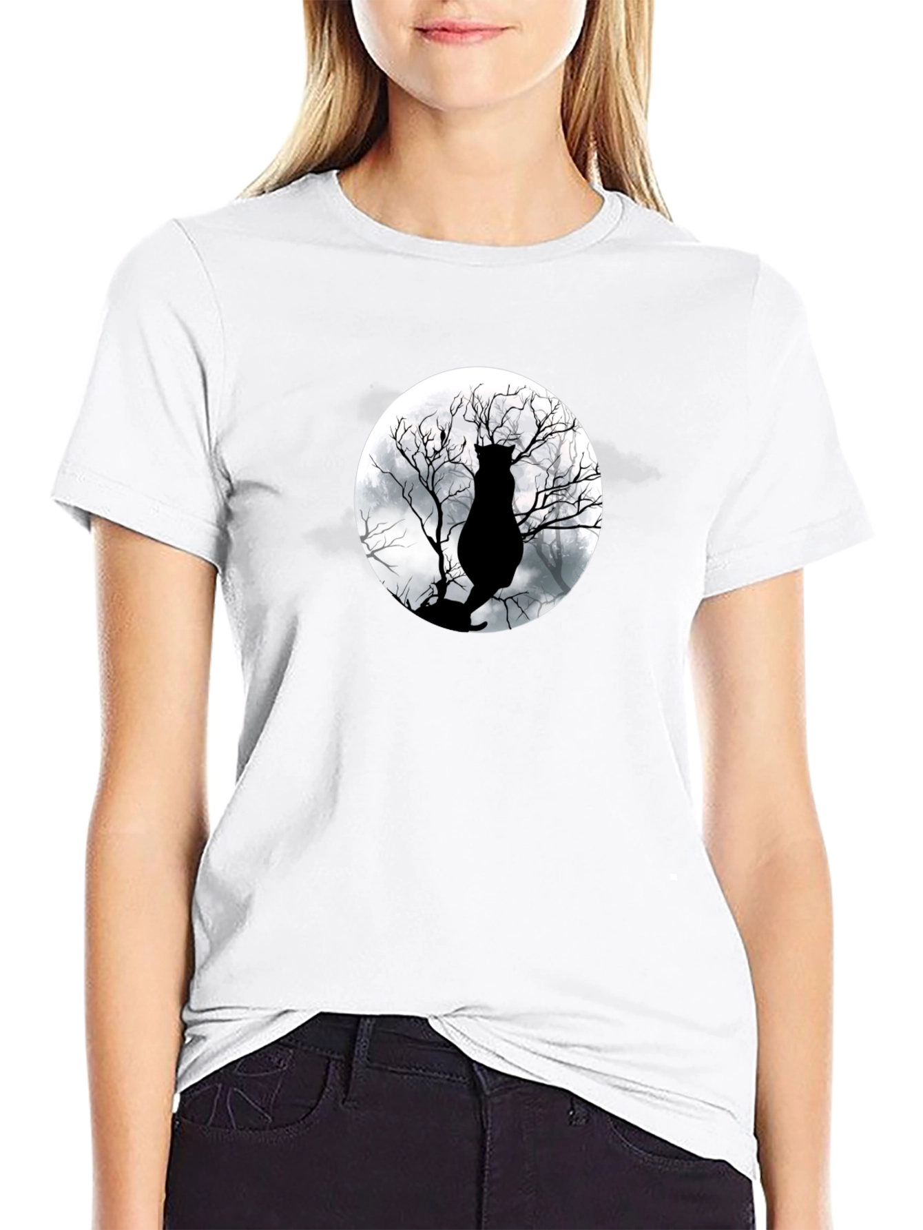 Black Cat Moon T-Shirt