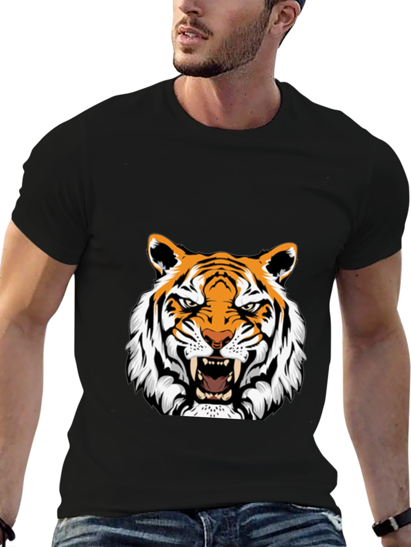 Bold Tiger Graphic Tee - Fierce & Stylish