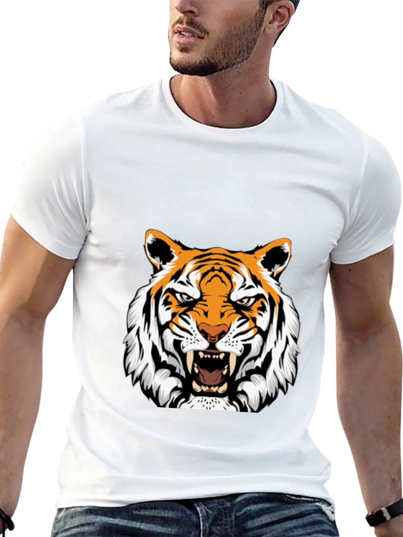 Bold Tiger Graphic Tee - Fierce & Stylish