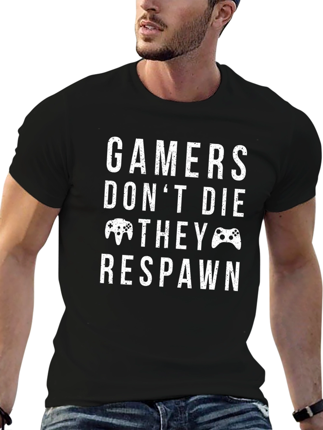 Gamers Dont Die They Respawn Graphic Tee