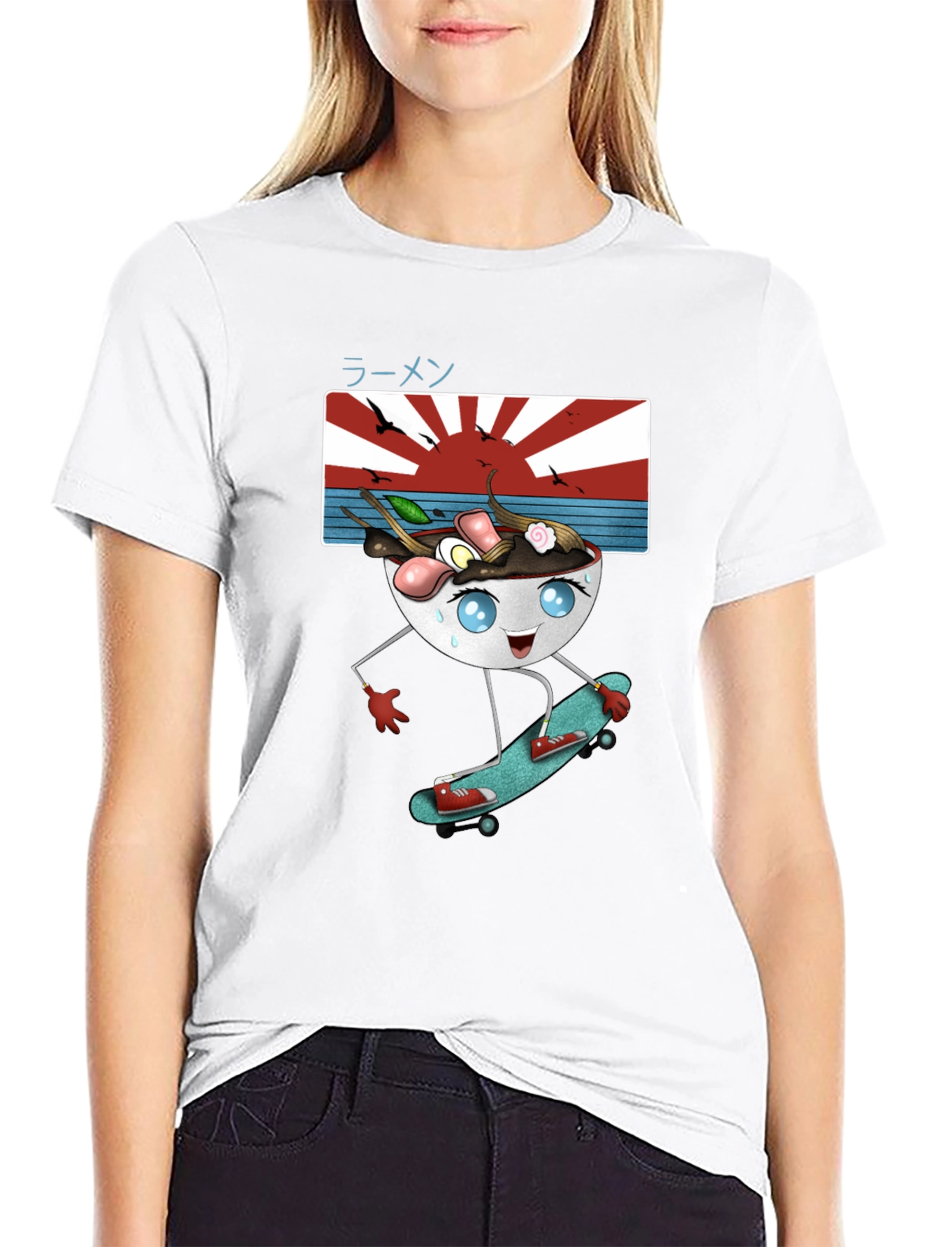 Skateboarding Ramen T-Shirt - Cool & Unique Design