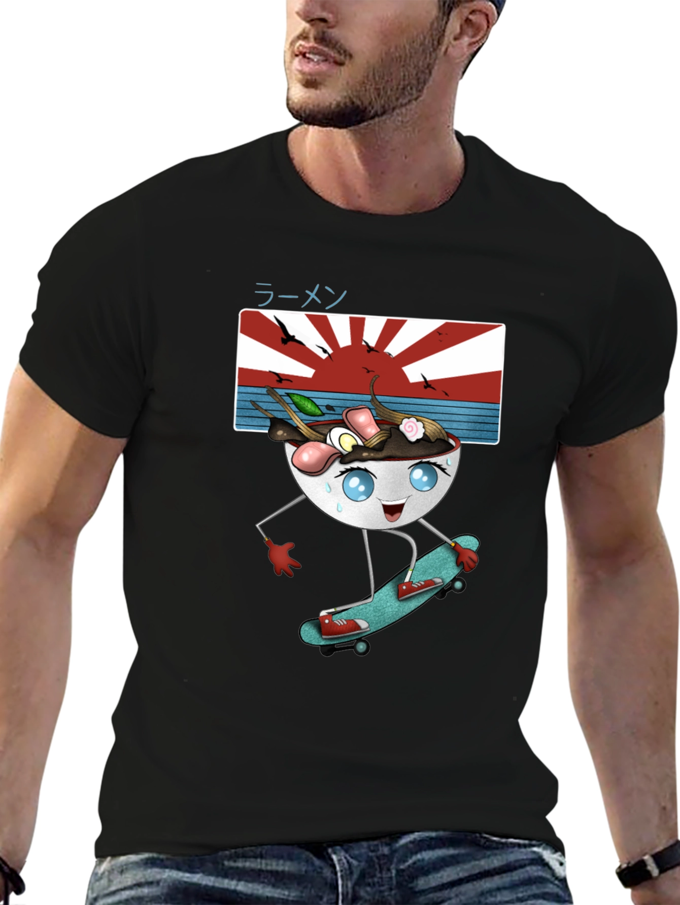 Skateboarding Ramen T-Shirt - Cool & Unique Design