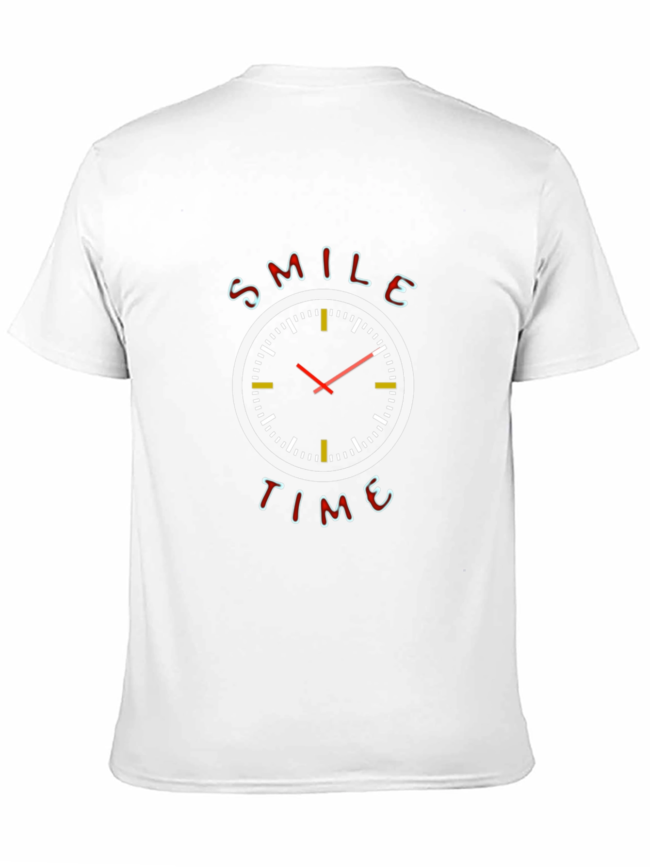 Smile Time Graphic Tee - Stylish Clock Design