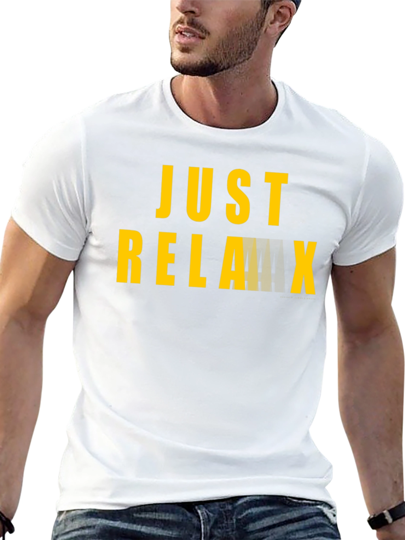 Just Relax Black Graphic T-Shirt