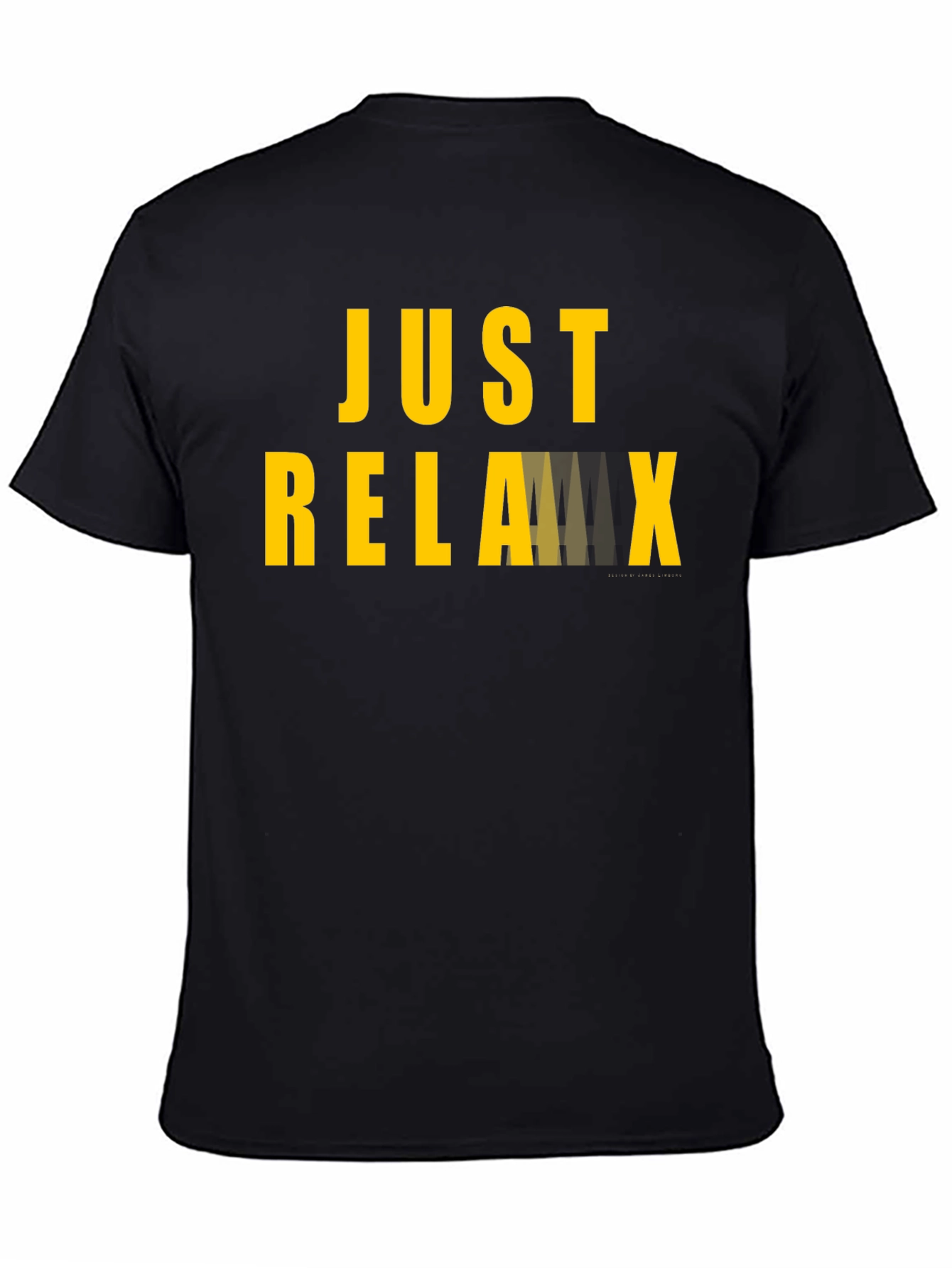Just Relax Black Graphic T-Shirt