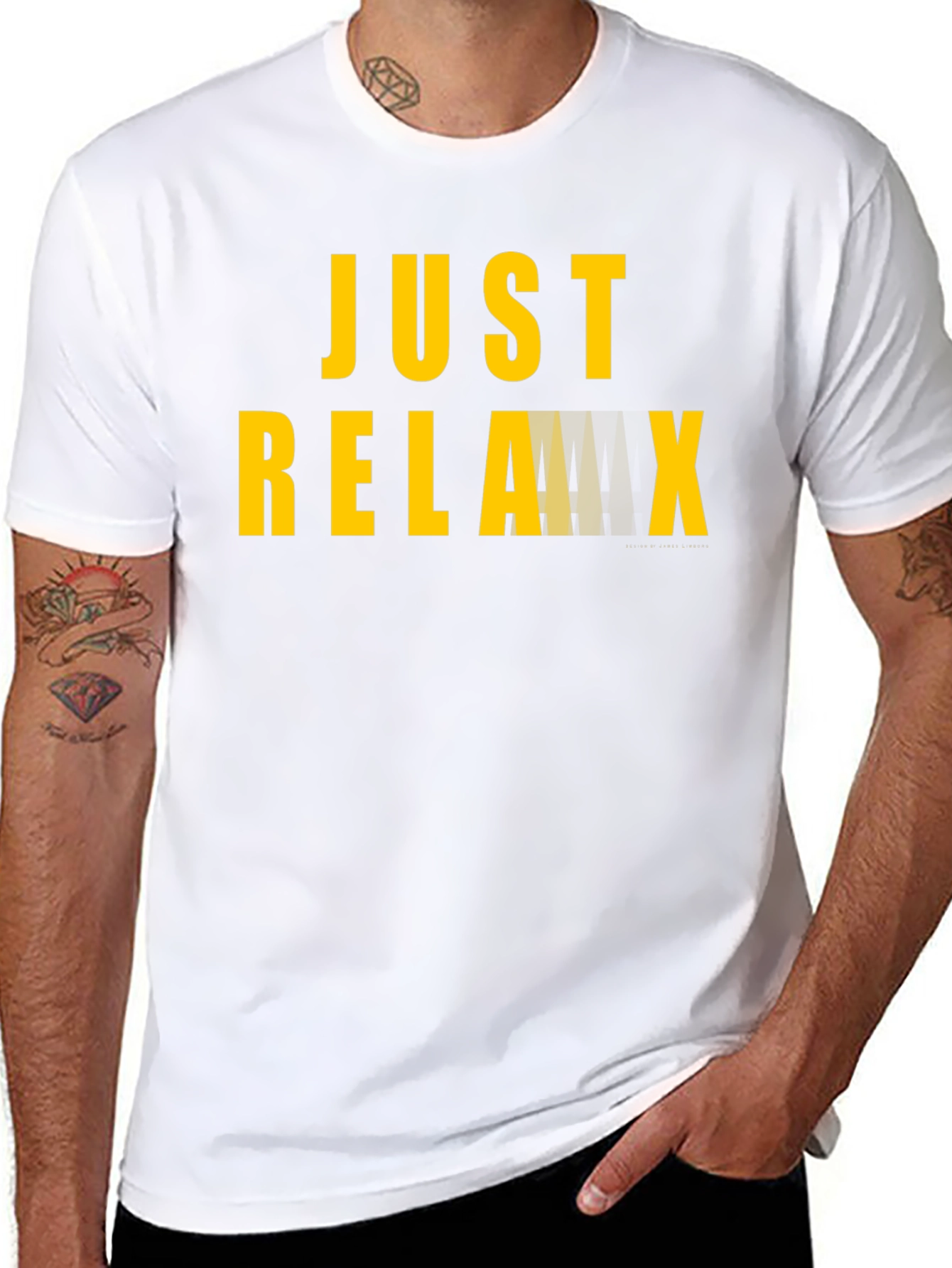 Just Relax Black Graphic T-Shirt