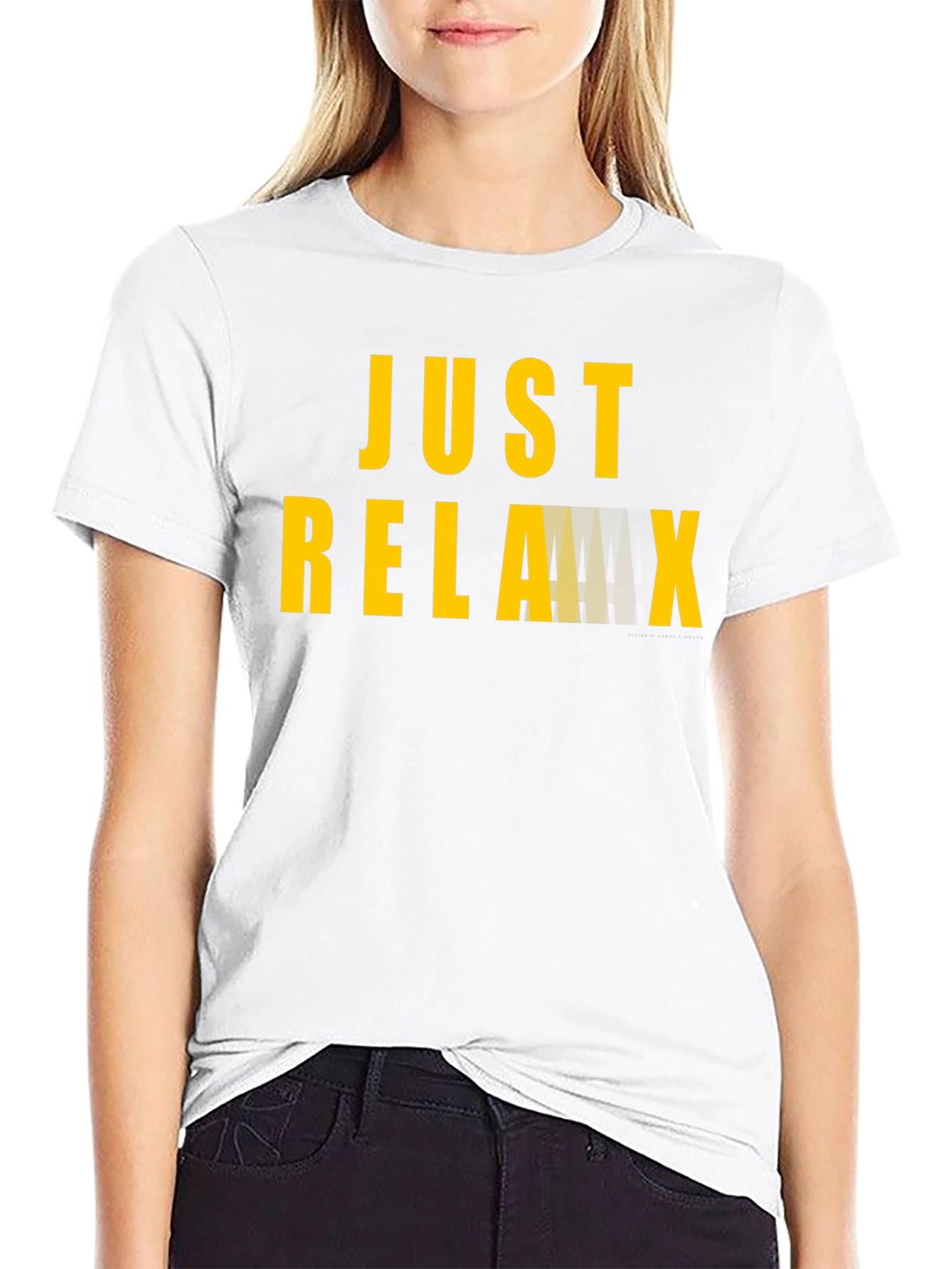 Just Relax Black Graphic T-Shirt