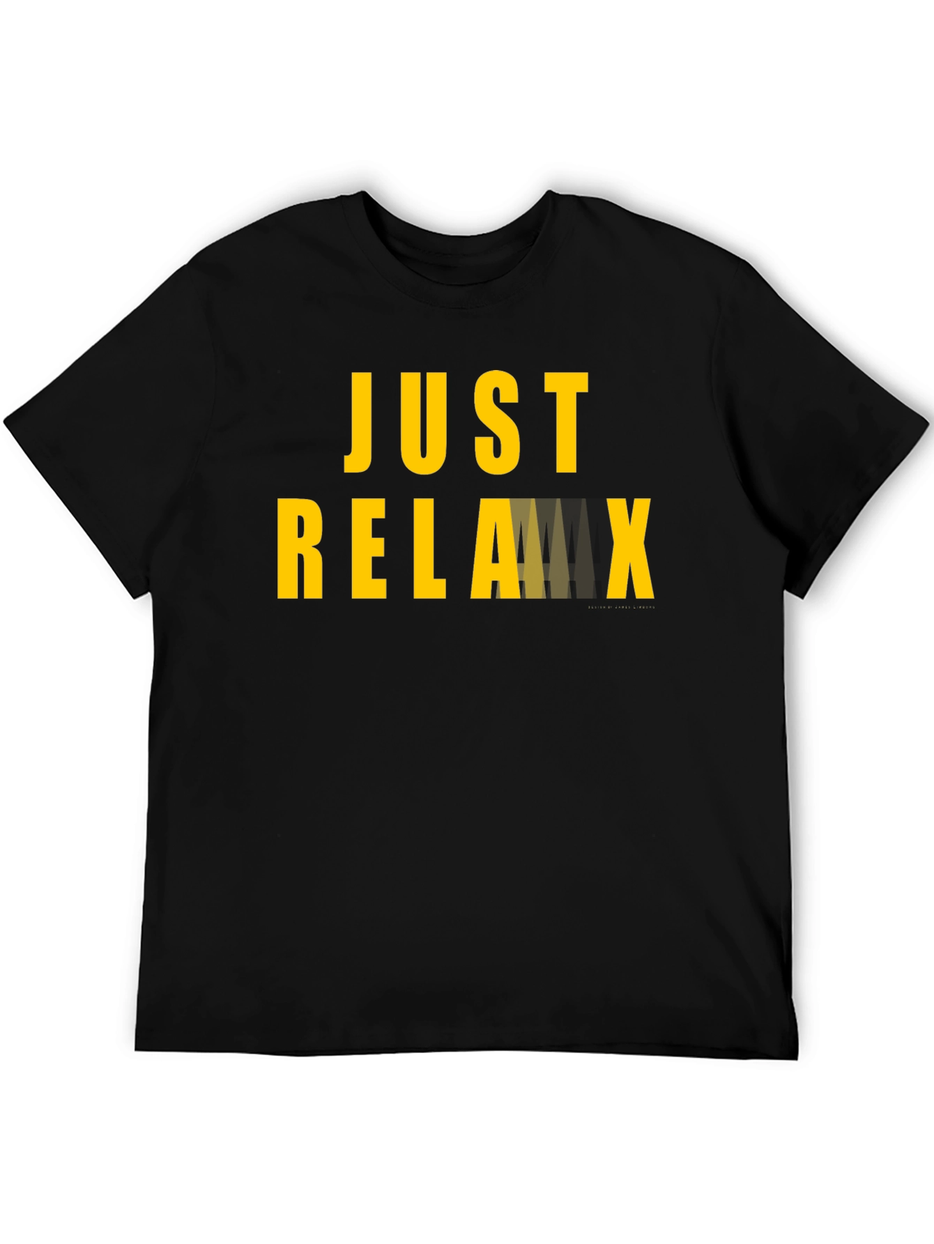 Just Relax Black Graphic T-Shirt