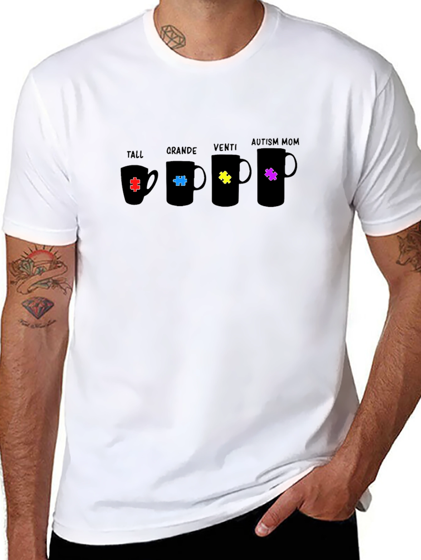 Autism Mom Coffee Mug Size T-Shirt