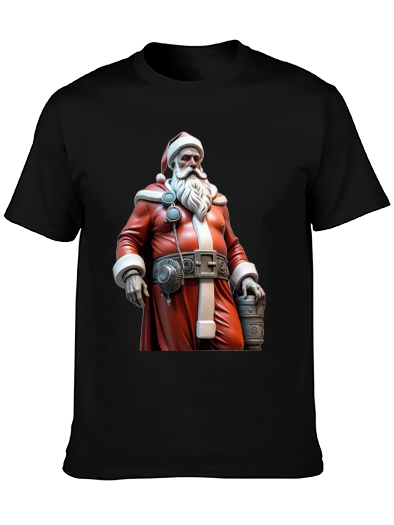 Festive Santa T-Shirt - Black