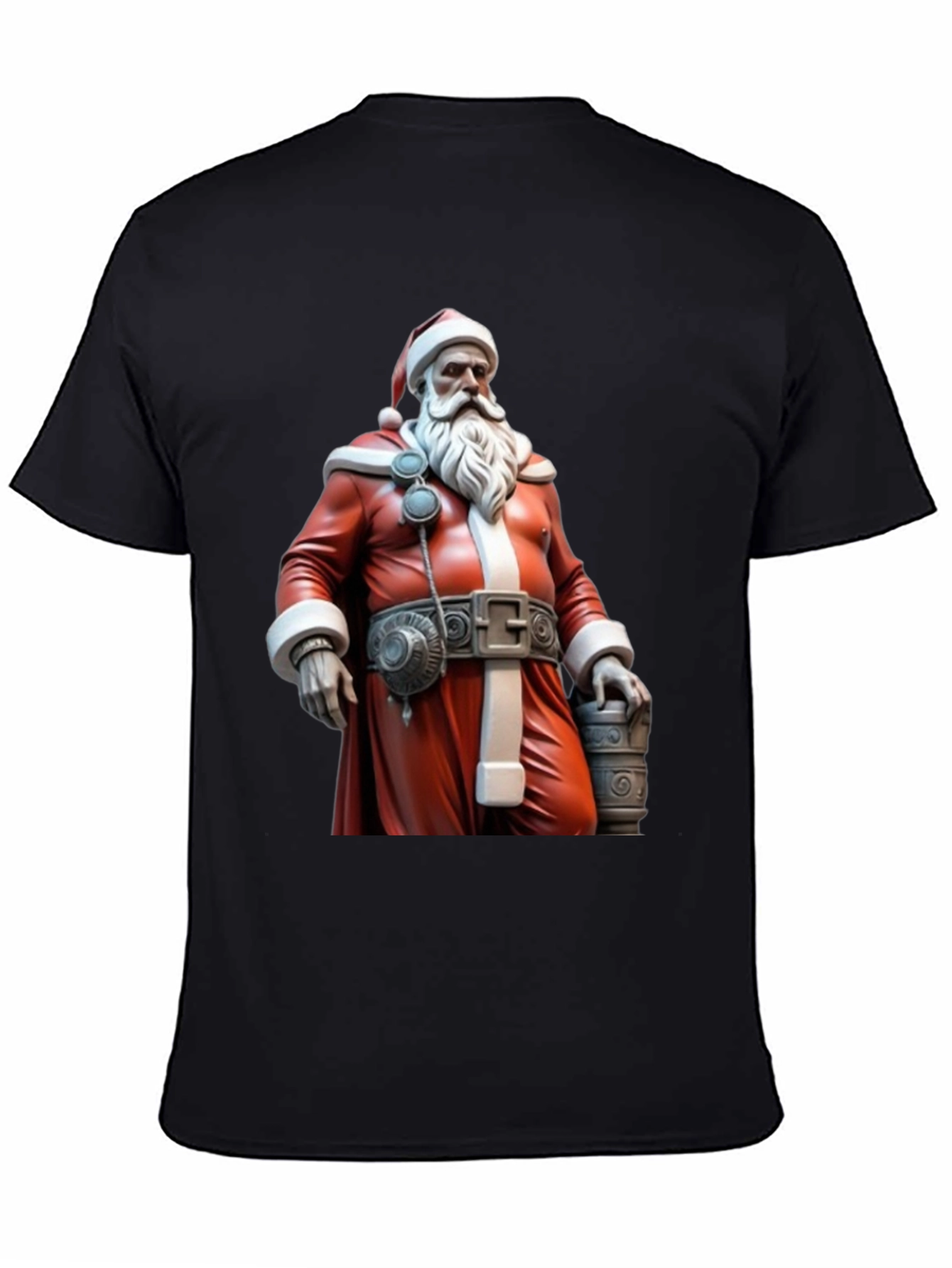 Festive Santa T-Shirt - Black