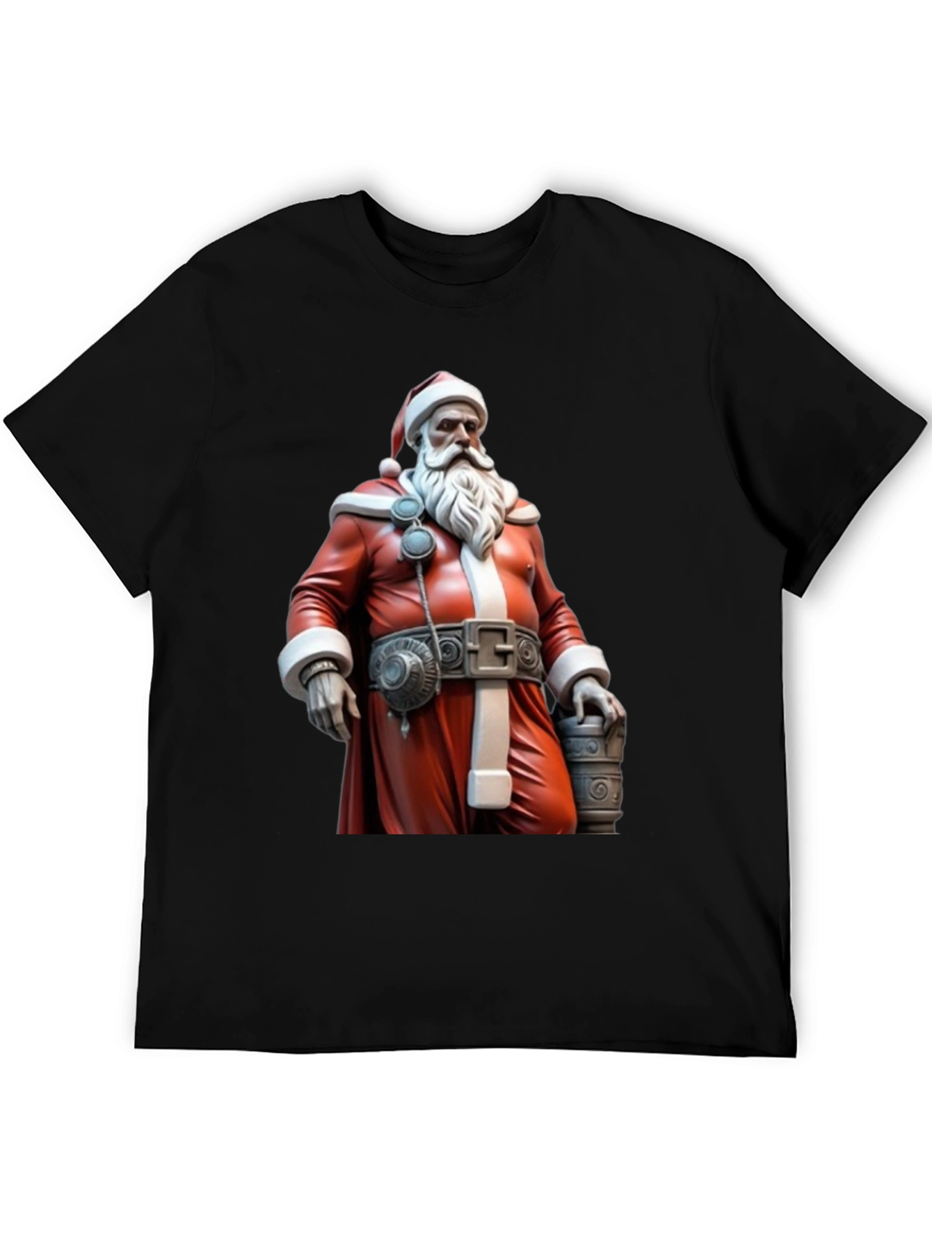 Festive Santa T-Shirt - Black