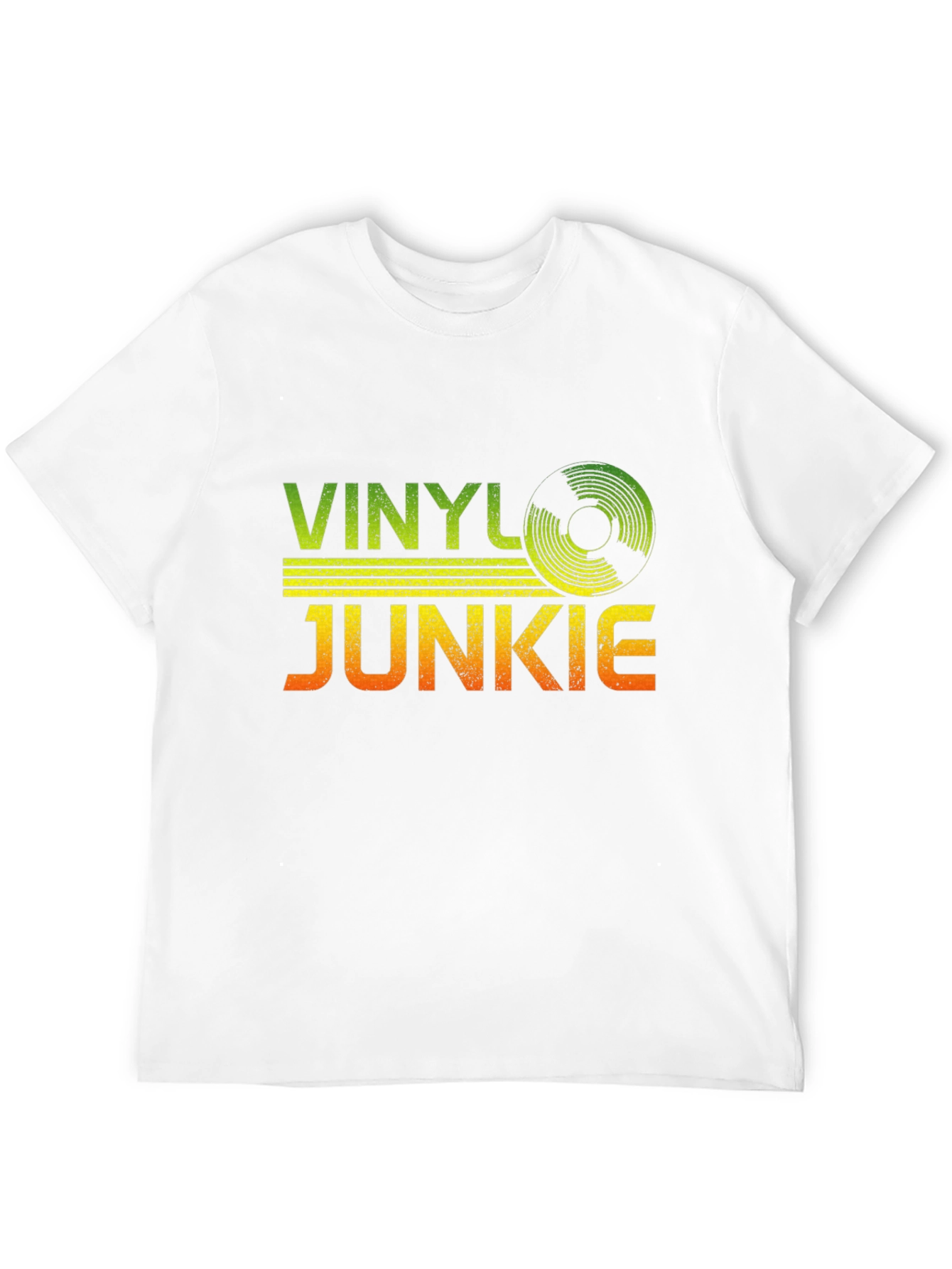 Vinyl Junkie Graphic T-Shirt - Retro Music Lover Tee
