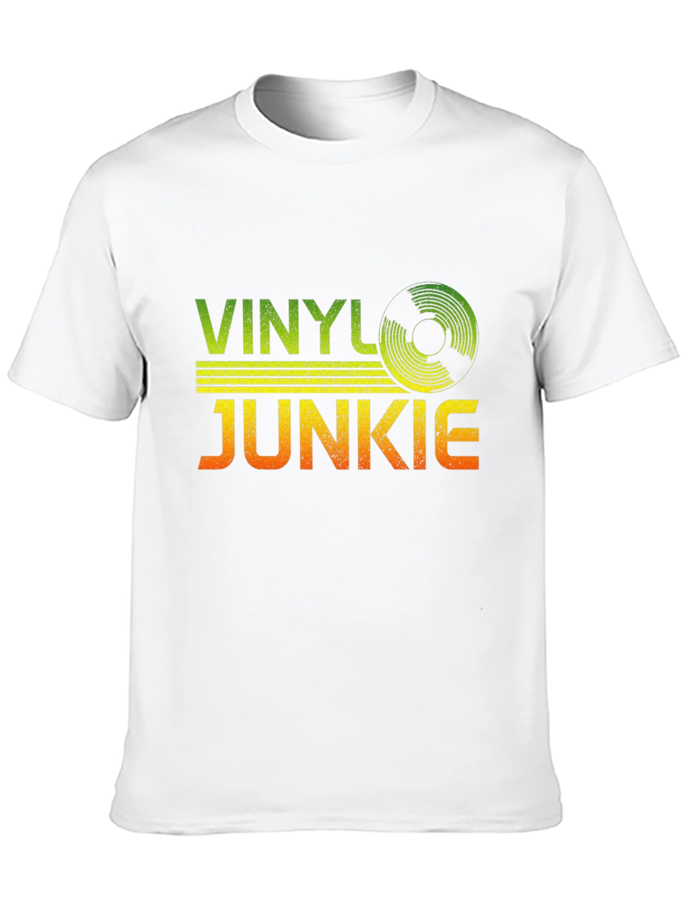 Vinyl Junkie Graphic T-Shirt - Retro Music Lover Tee