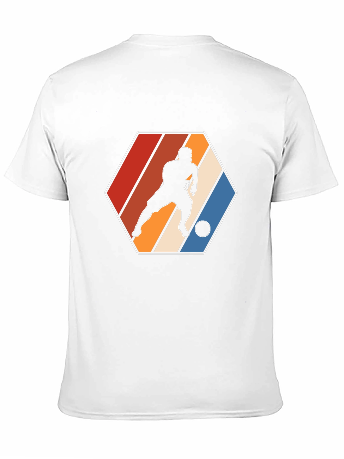 Retro Soccer Player Graphic Tee - Black
