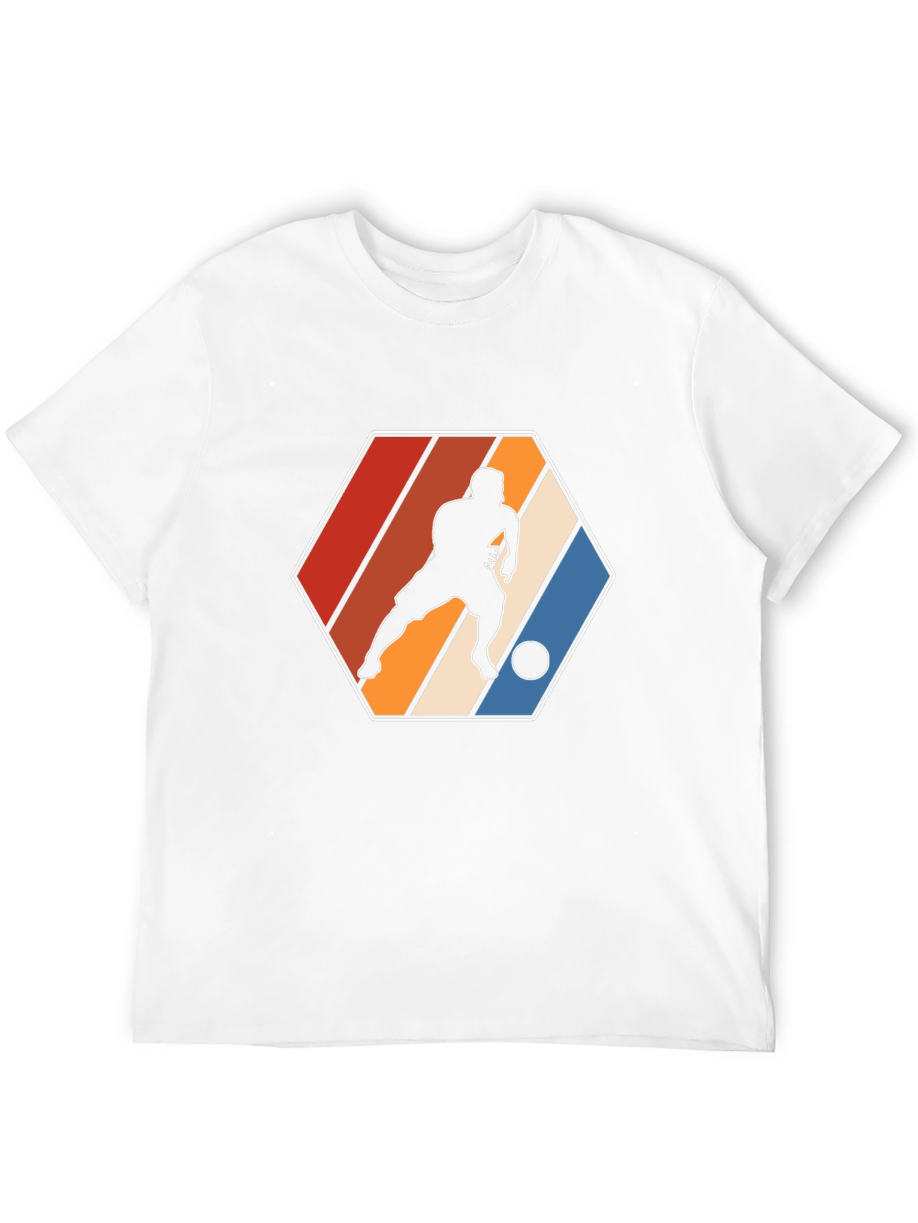 Retro Soccer Player Graphic Tee - Black