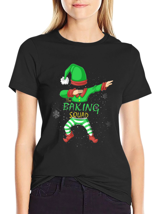 Baking Squad Elf Dab Christmas T-Shirt