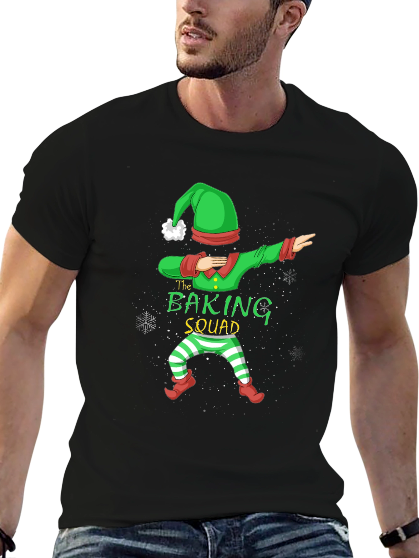 Baking Squad Elf Dab Christmas T-Shirt