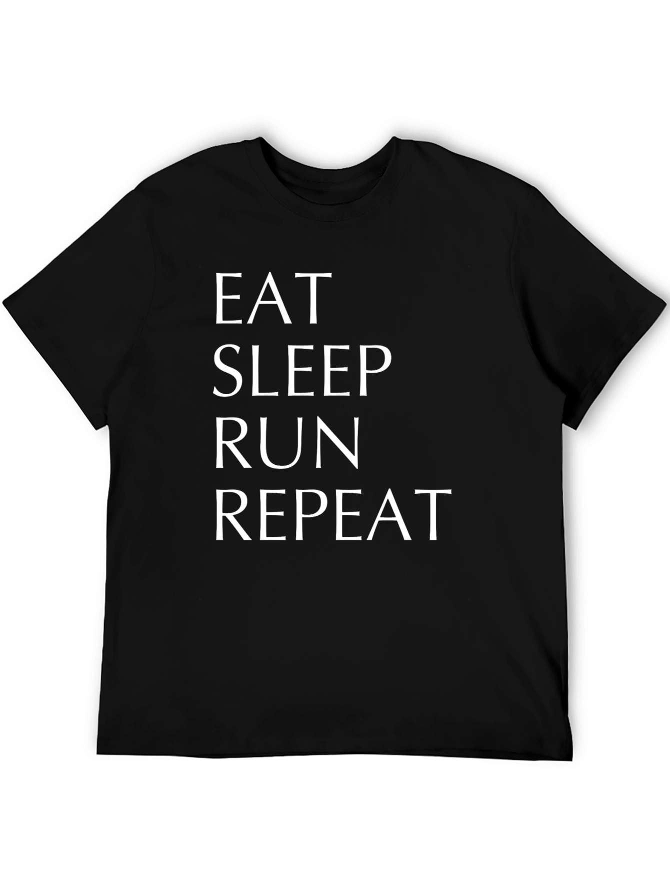 Eat Sleep Run Repeat Graphic Tee - Black